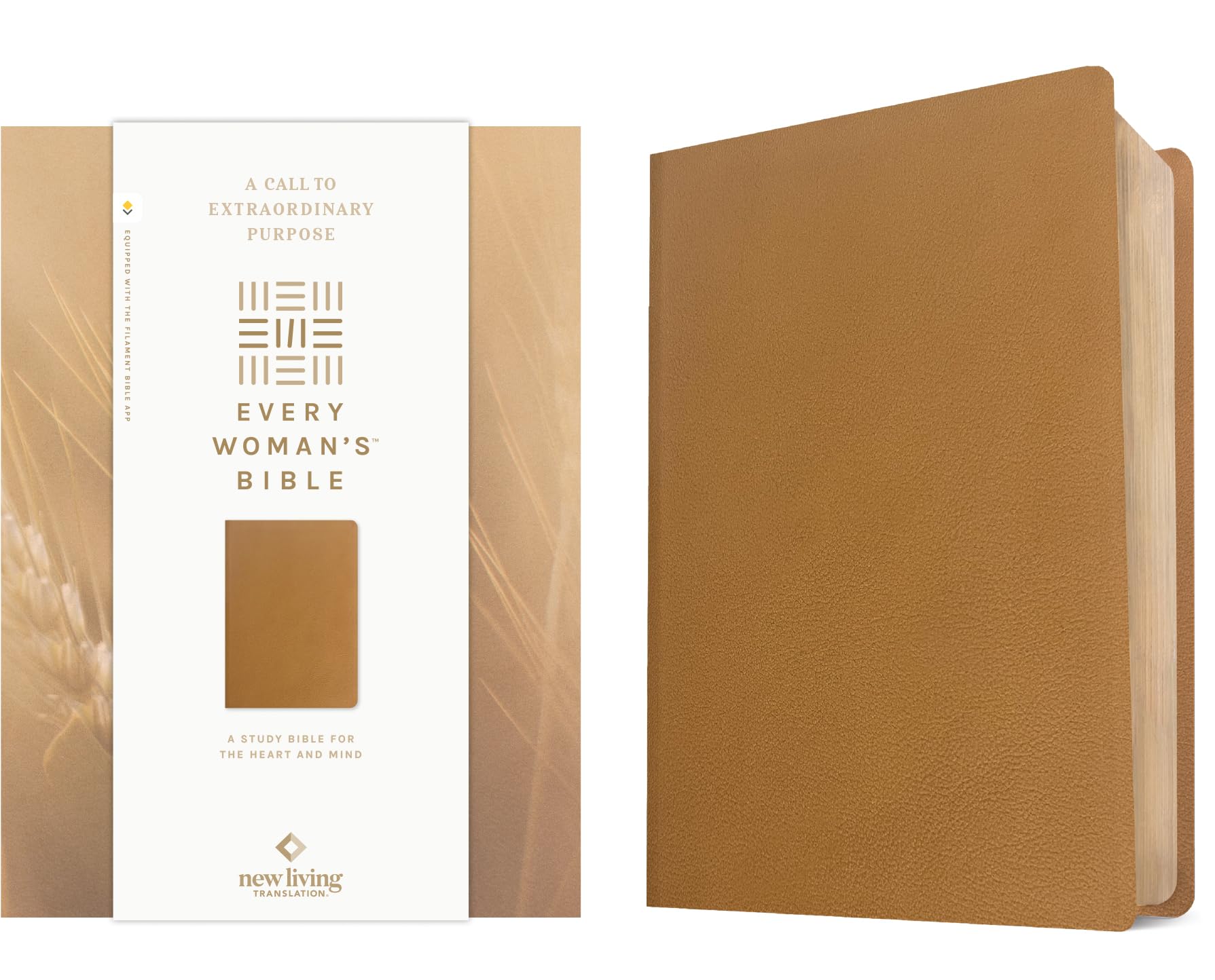 NLT Every Woman’s Bible, Filament Enabled (Genuine Leather, Camel, Red Letter) 9798400503085