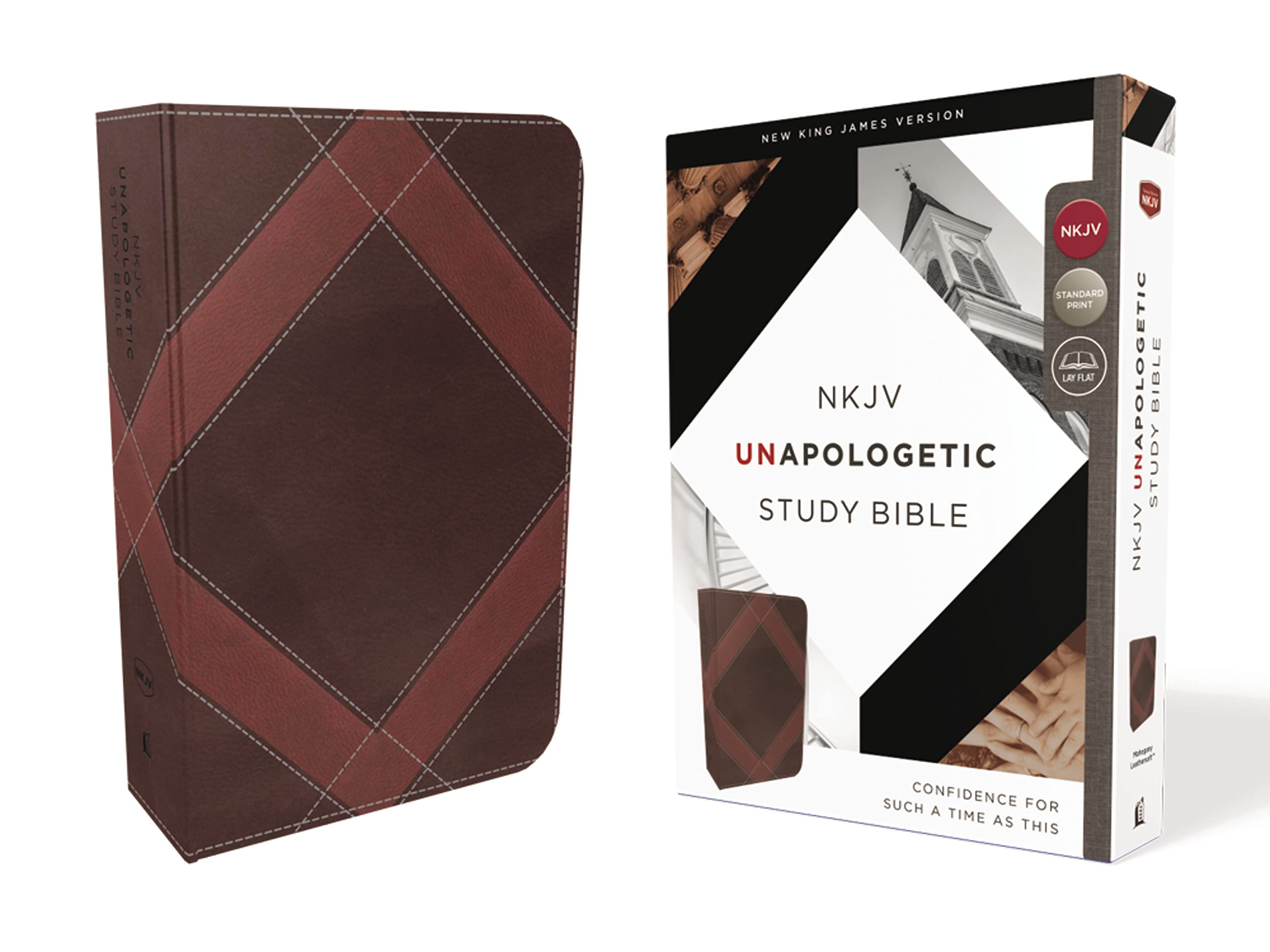 NKJV Unapologetic Study Bible Leathersoft Brown Red Letter Edition: Confidence for Such a Time As This