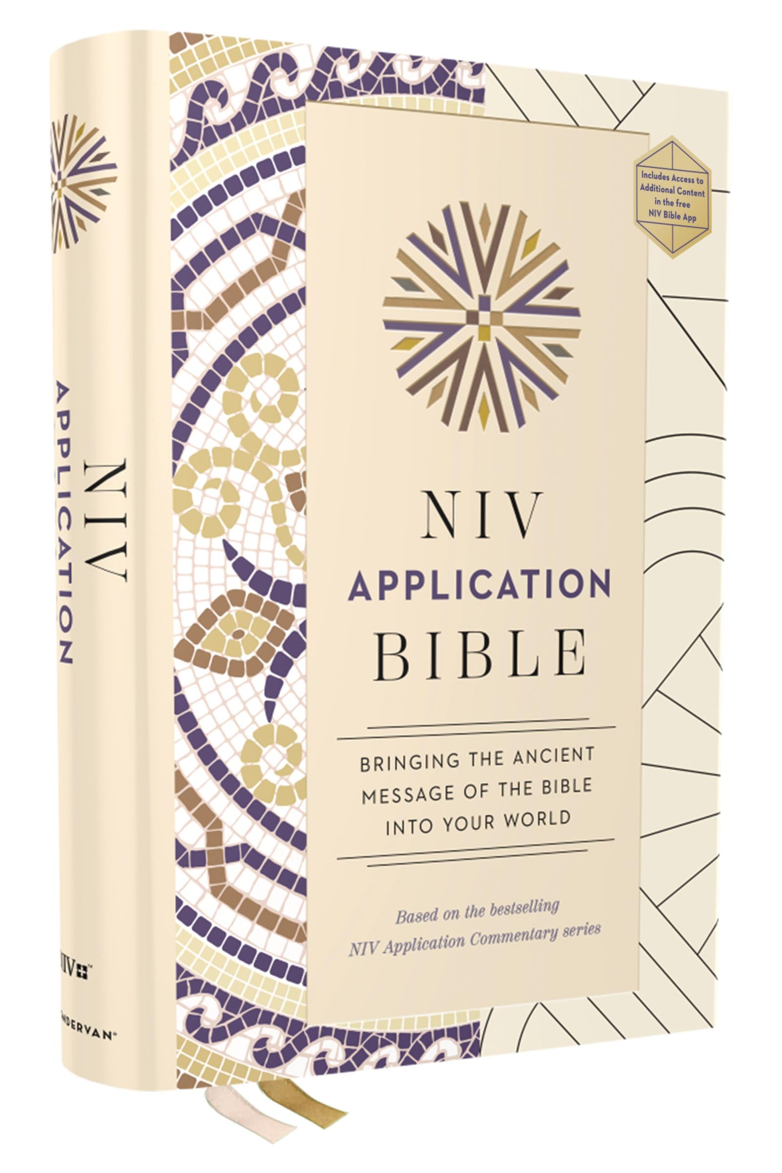 NIV Application Bible, Hardcover, Multi-Cream, Red Letter: Bringing the Ancient Message of the Bible into Your World (NIV Application Commentary Resources) 9780310465096