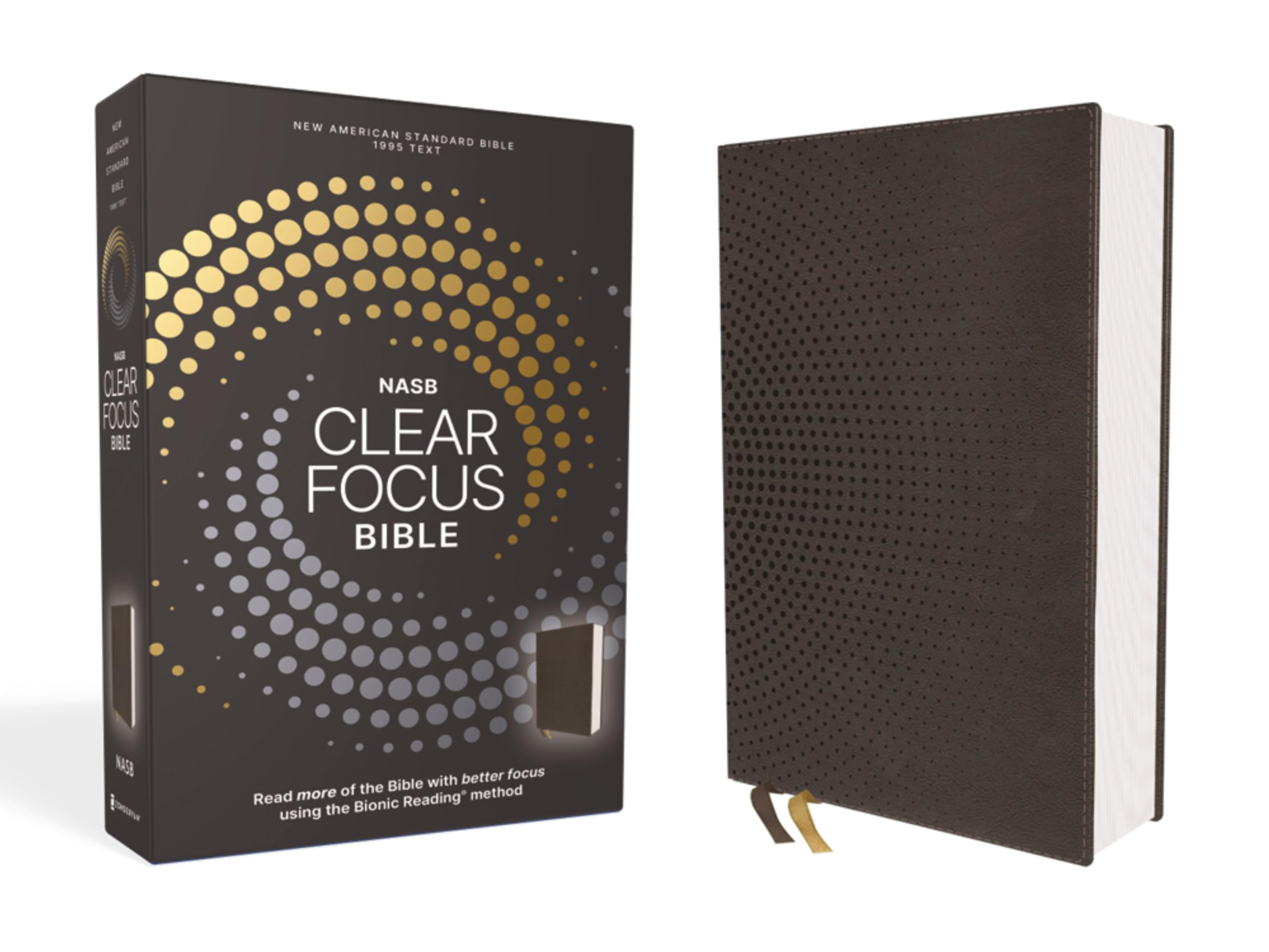 NASB Clear Focus Bible, Leathersoft, Charcoal Brown 9780310465591