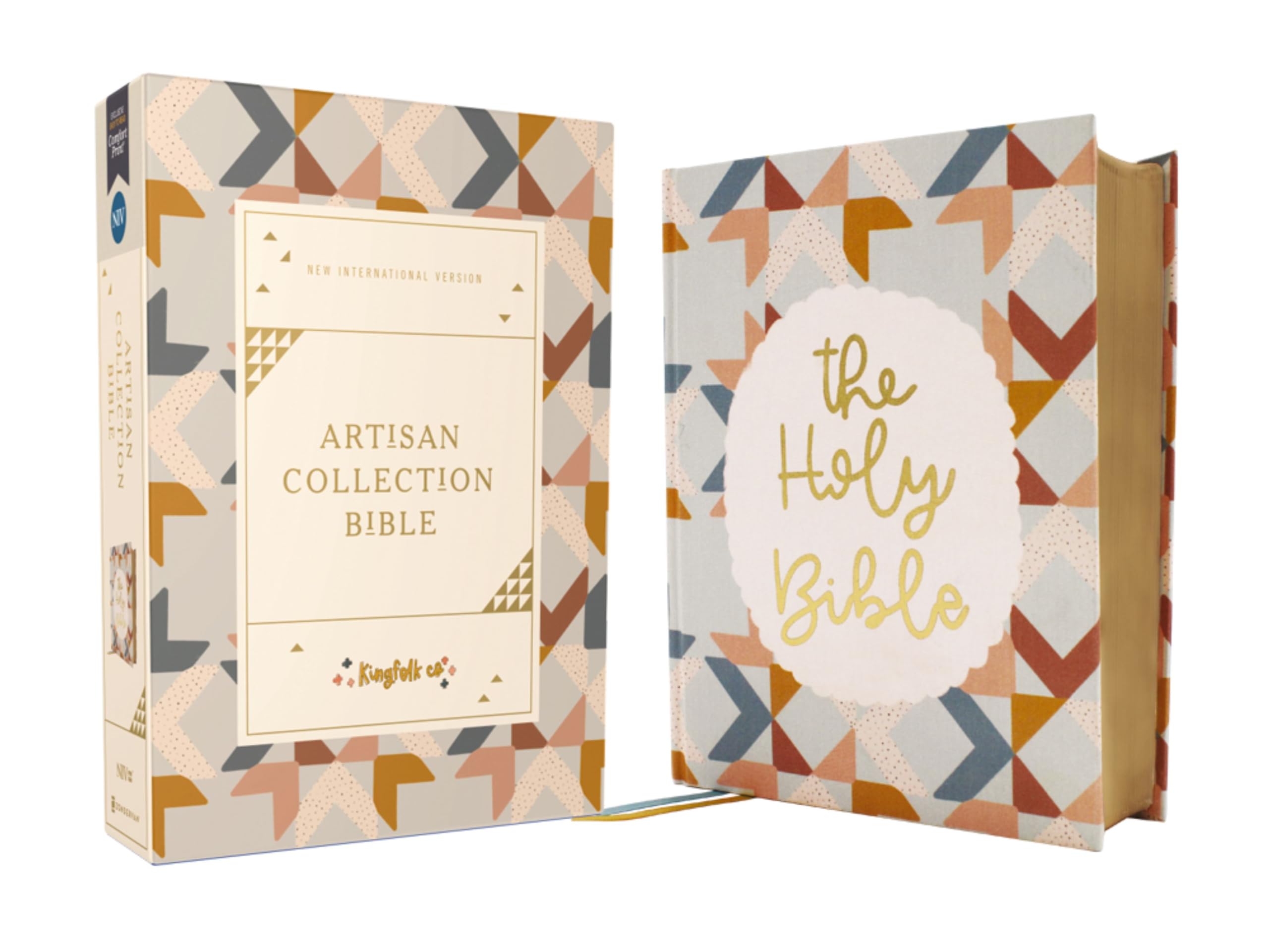 NIV Artisan Collection Bible, Cloth over Board, Multi-Color/Quilted, Red Letter, Comfort Print 9780310466833