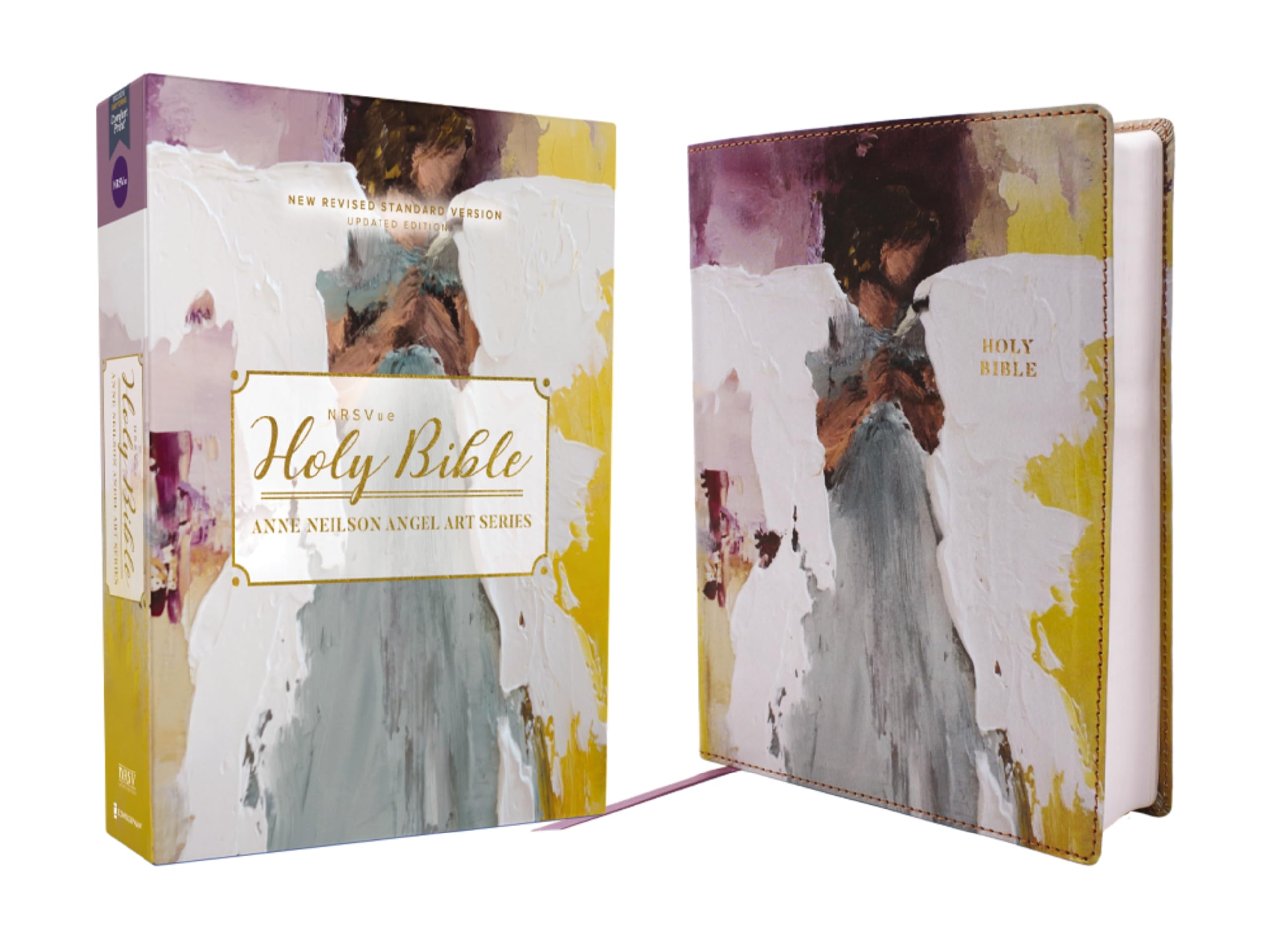 NRSVue, Holy Bible, Anne Neilson Angel Art Series, Leathersoft, Multi-Purple, Comfort Print 9780310461562