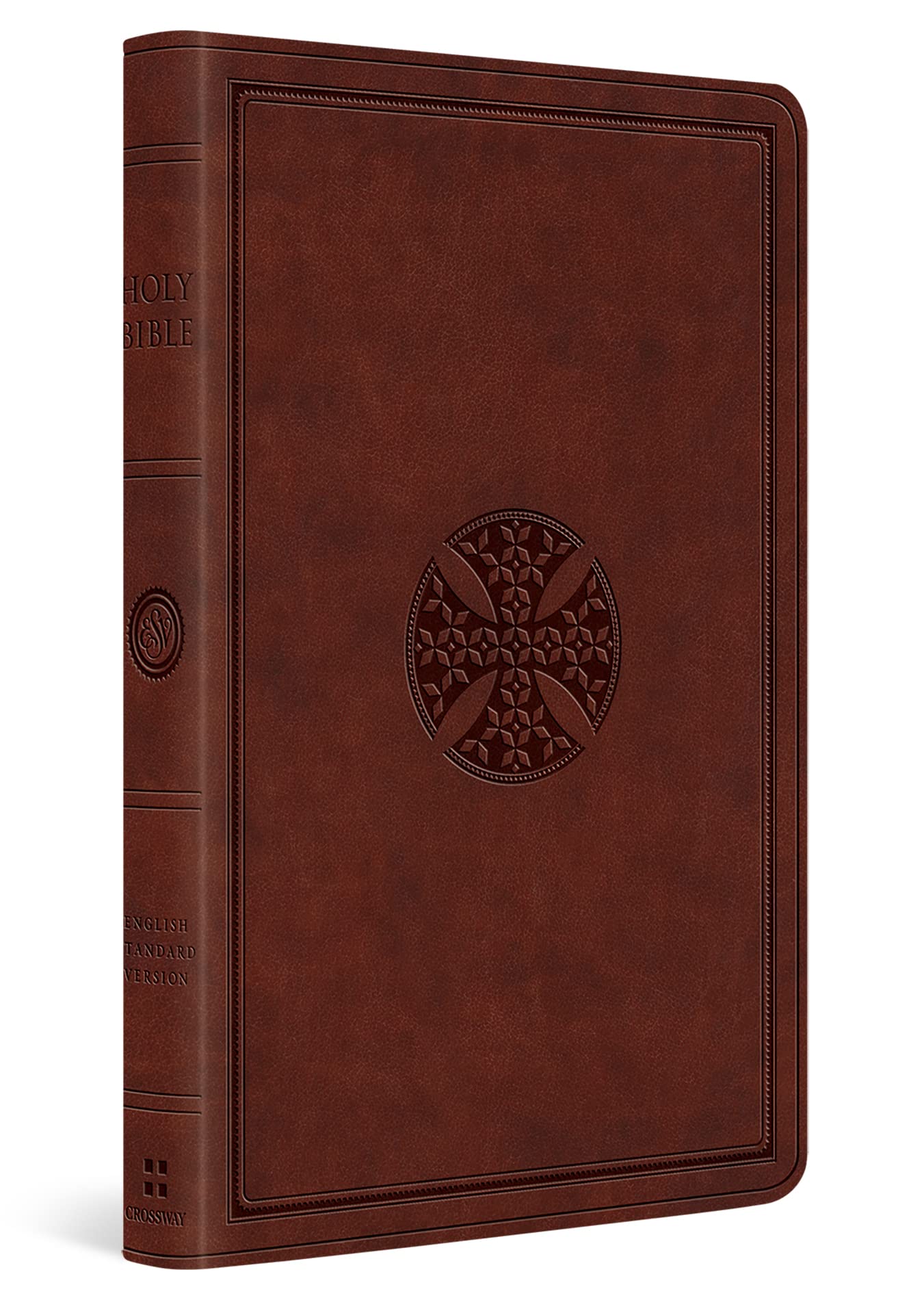 ESV Value Thinline Bible (TruTone Brown Mosaic Cross Design)