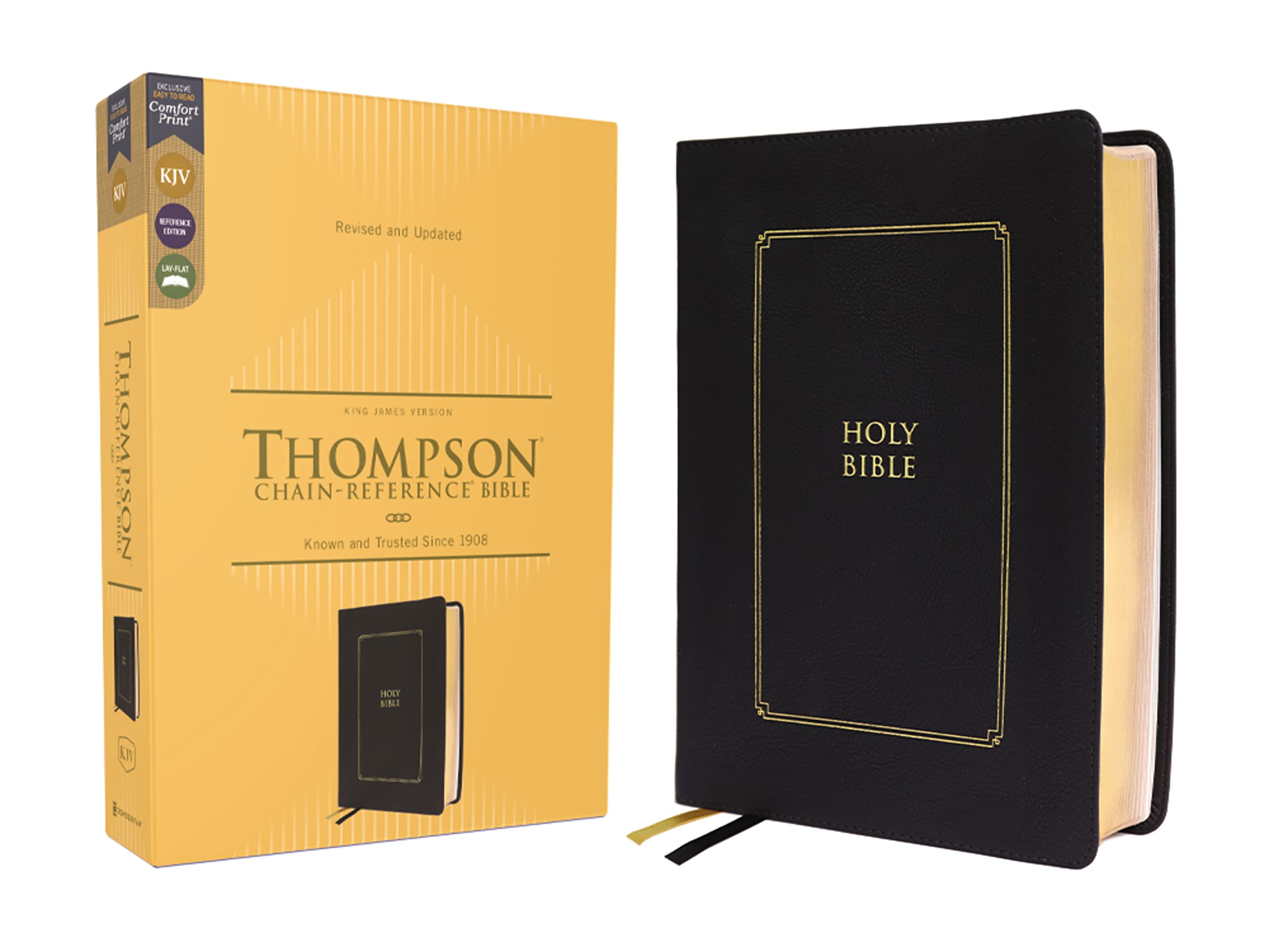 KJV Thompson Chain-Reference Bible, Leathersoft, Black, Red Letter, Comfort Print 9780310461289