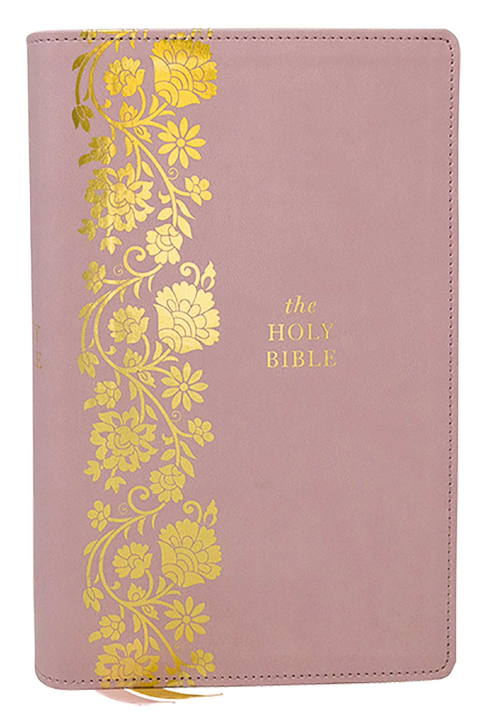 KJV Personal Size Large Print End-of-Verse Reference Bible, Pink Leathersoft, Red Letter, Comfort Print 9781400347872