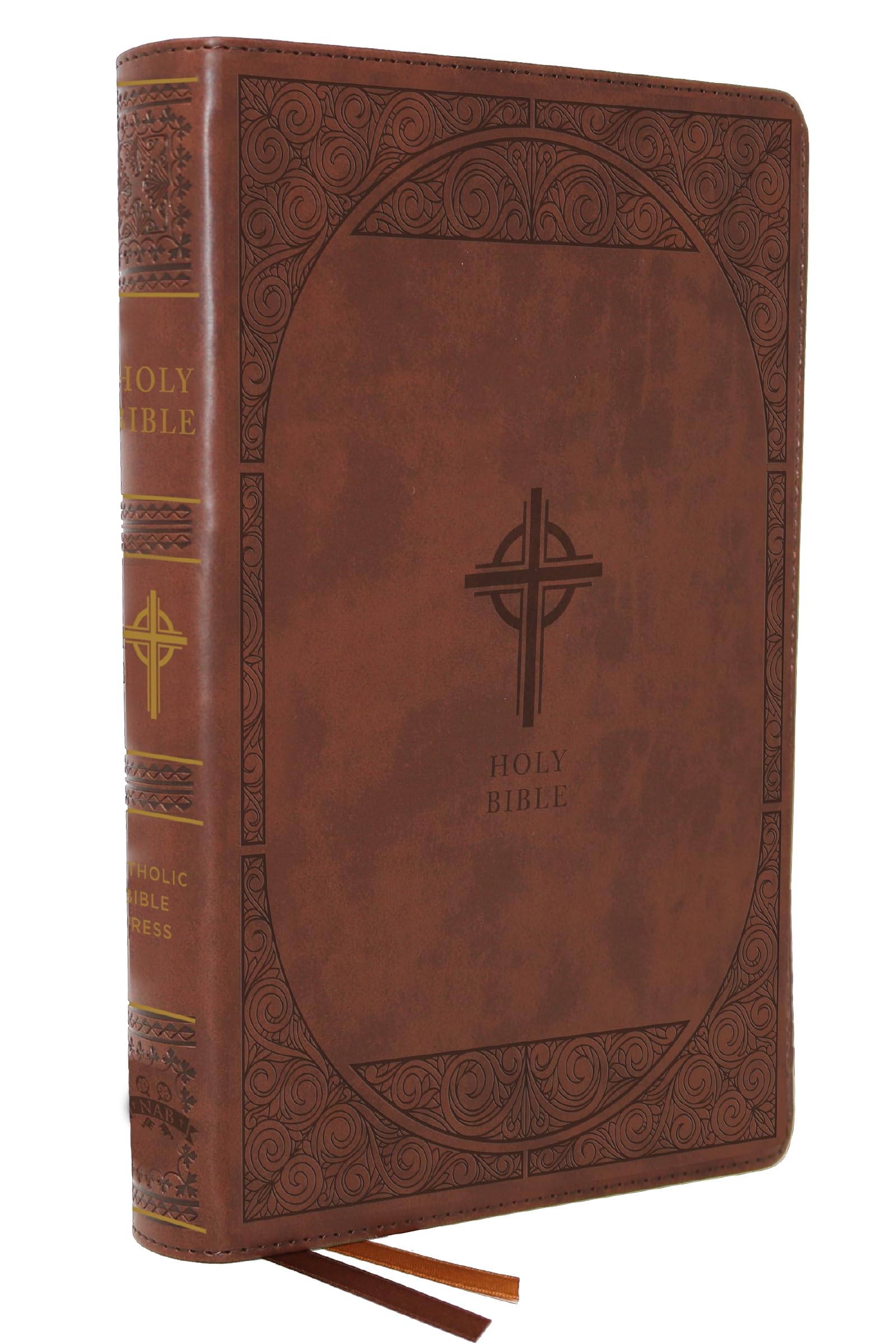 NABRE New American Bible Revised Edition Catholic Bible Large Print Edition Leathersoft Brown Comfort Print 9780785233923