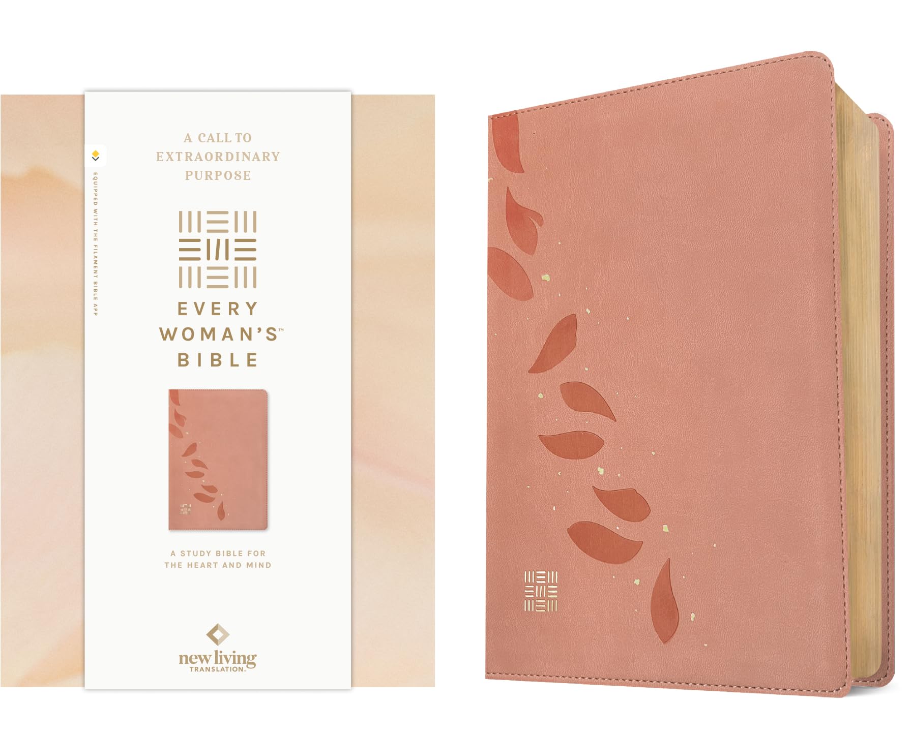 NLT Every Woman’s Bible, Filament Enabled (LeatherLike, Pink Petals, Red Letter) 9798400503061