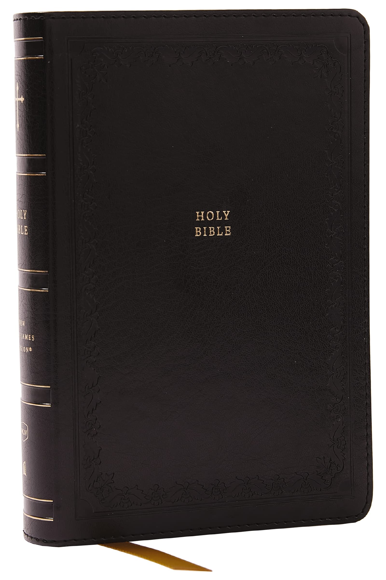 NKJV Compact Paragraph-Style Bible w/ 43,000 Cross References, Black Leathersoft, Red Letter, Comfort Print 9781400333356