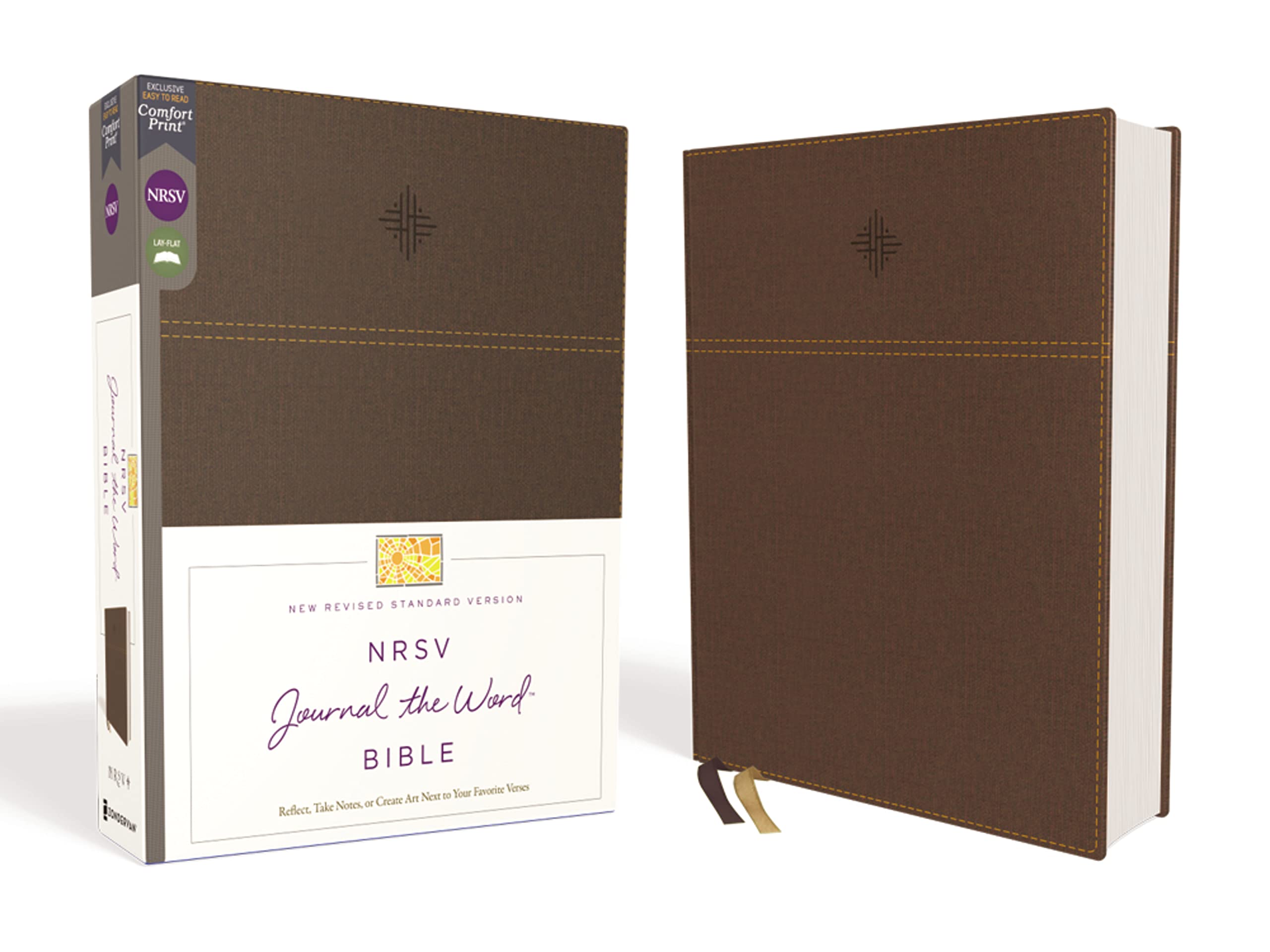 NRSV Journal the Word Bible Leathersoft Brown Comfort Print 9780310454786