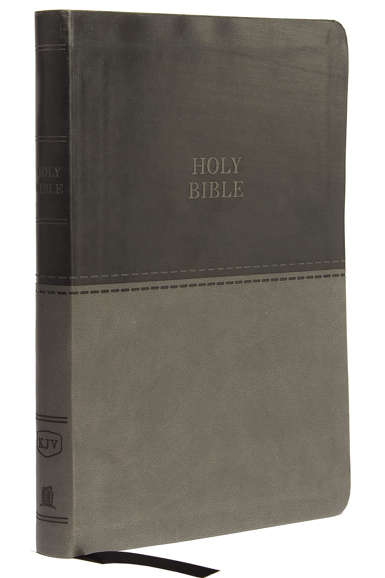 KJV Value Thinline Bible Large Print Leathersoft Gray Red Letter Edition Comfort Print 9780718098001