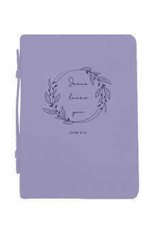 Jesus Loves You Bible Cover Violet XL (24627XL) 812839024627