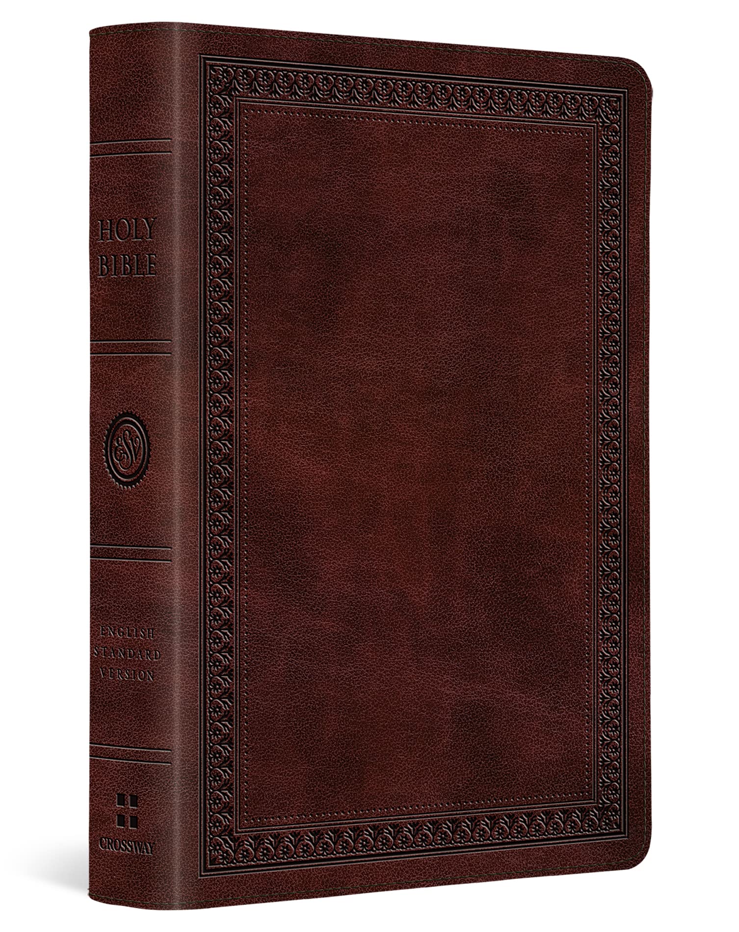 ESV Large Print Compact Bible (TruTone Mahogany Border Design) 9781433567049