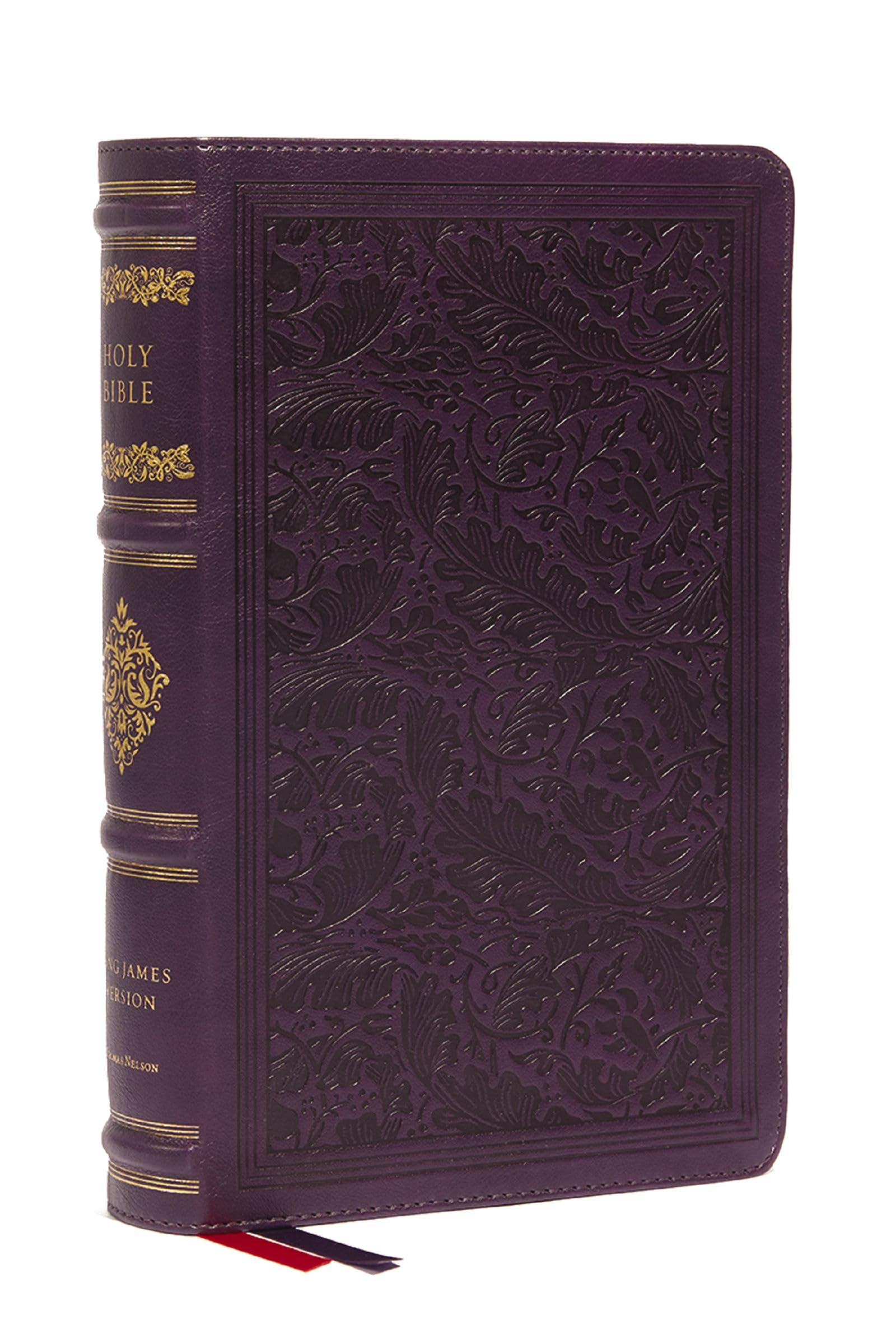 KJV Large Print Reference Bible, Purple Leathersoft, Red Letter, Comfort Print (Sovereign Collection) 9781400344239