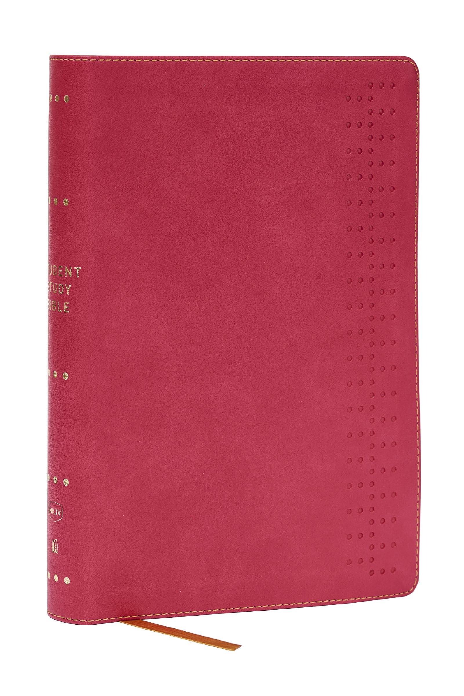 NKJV Student Study Bible: A Guide to Knowing and Living God’s Word (Pink Leathersoft, Red Letter, Comfort Print) 9781400340248