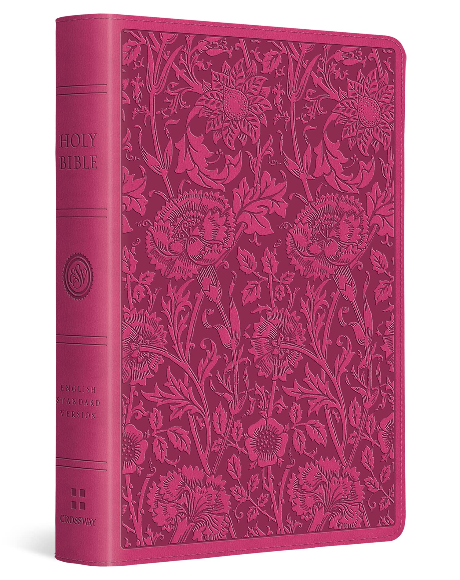 ESV Large Print Compact Bible (TruTone Berry Floral Design) 9781433545771
