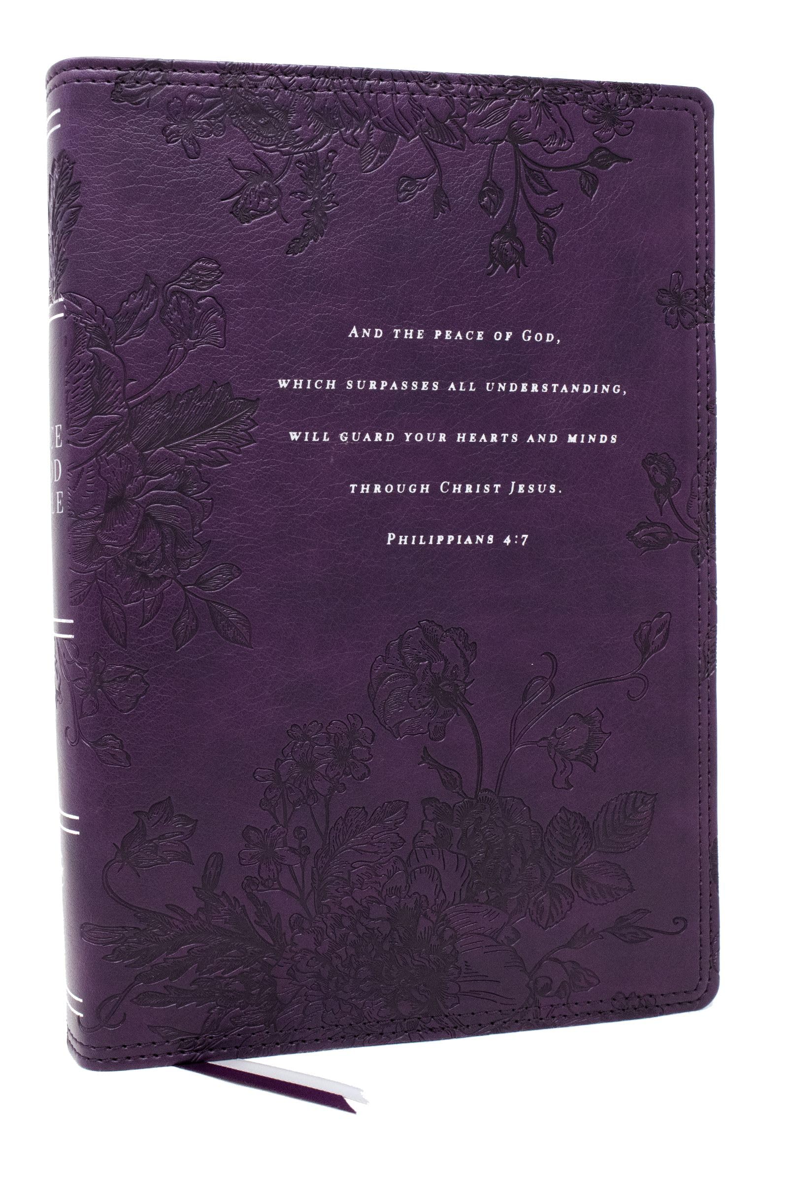 NKJV Peace of God Bible: Discover and Experience God's Shalom Throughout the Bible (Purple Leathersoft, Red Letter, Comfort Print) 9781400335015