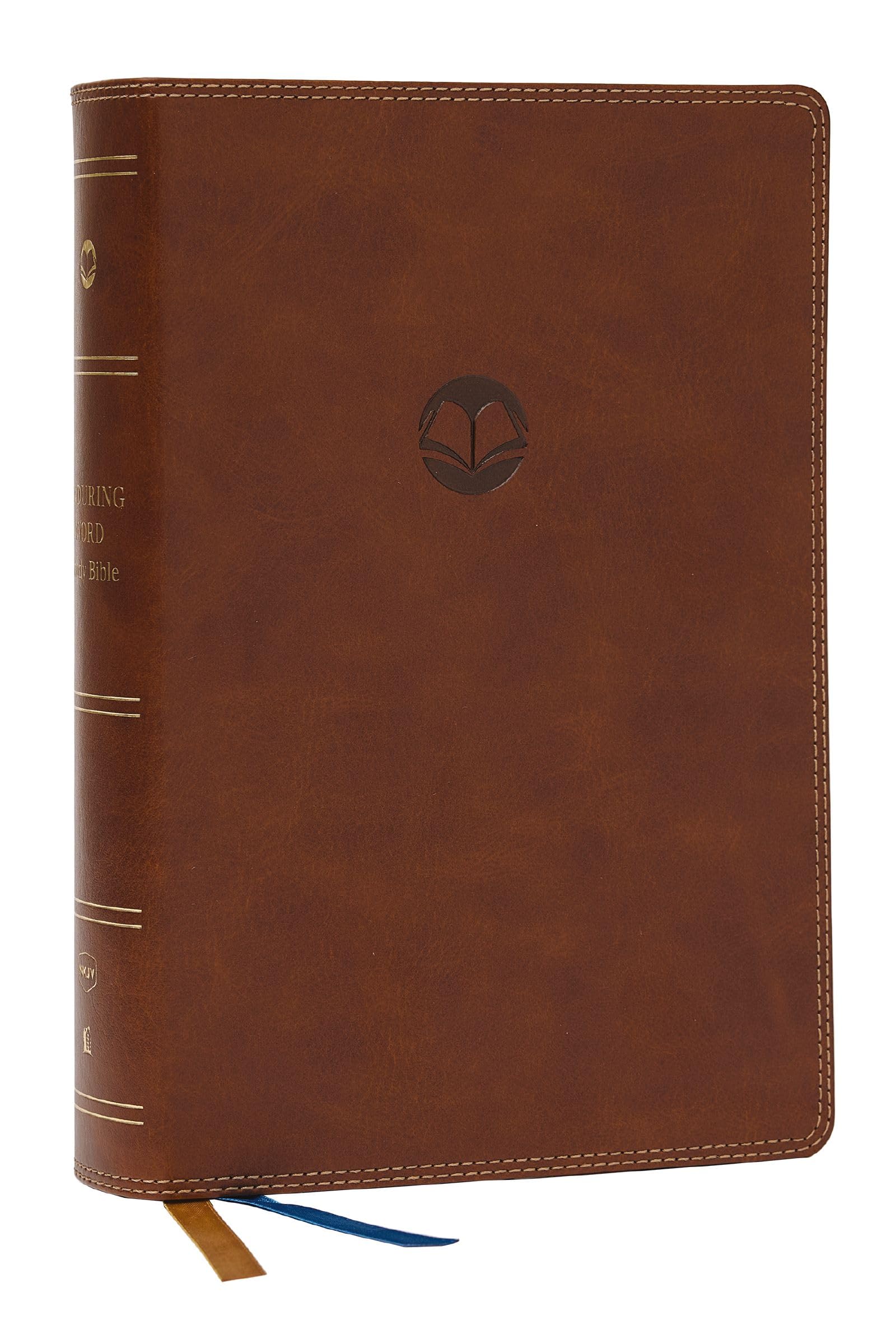 NKJV Enduring Word Study Bible: Pastoral Commentary from Every Chapter of the Bible (Brown Leathersoft, Red Letter, Comfort Print, Thumb Indexed) 9781400338030