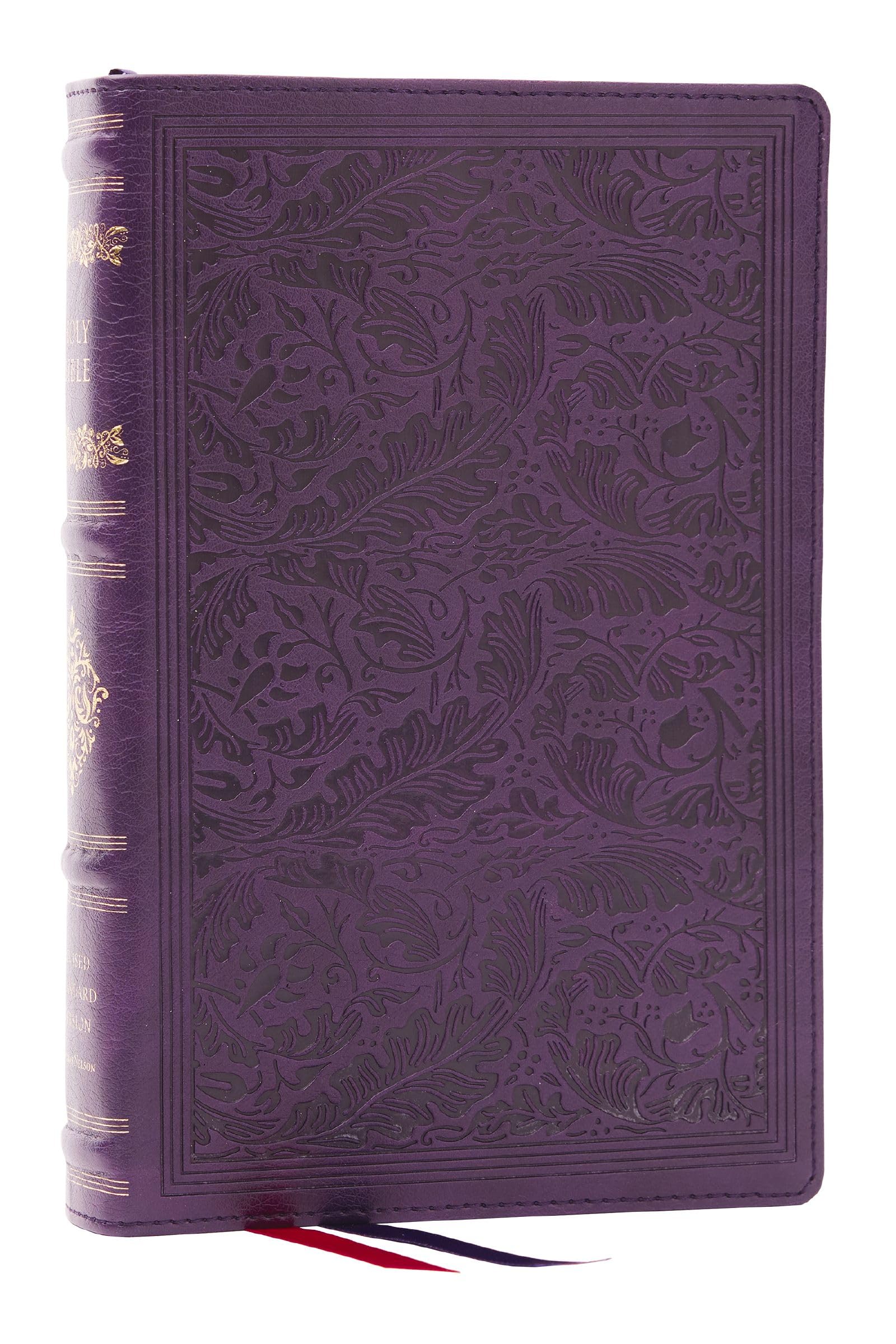 RSV Personal Size Bible with Cross References, Purple Leathersoft, (Sovereign Collection) 9781400337934