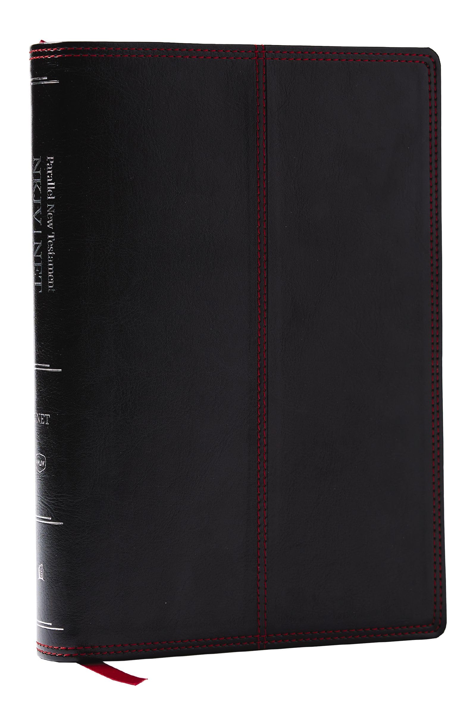 NKJV/NET Parallel New Testament with NET Translators' Notes, Black Leathersoft, Red Letter, Comfort Print 9781400346165
