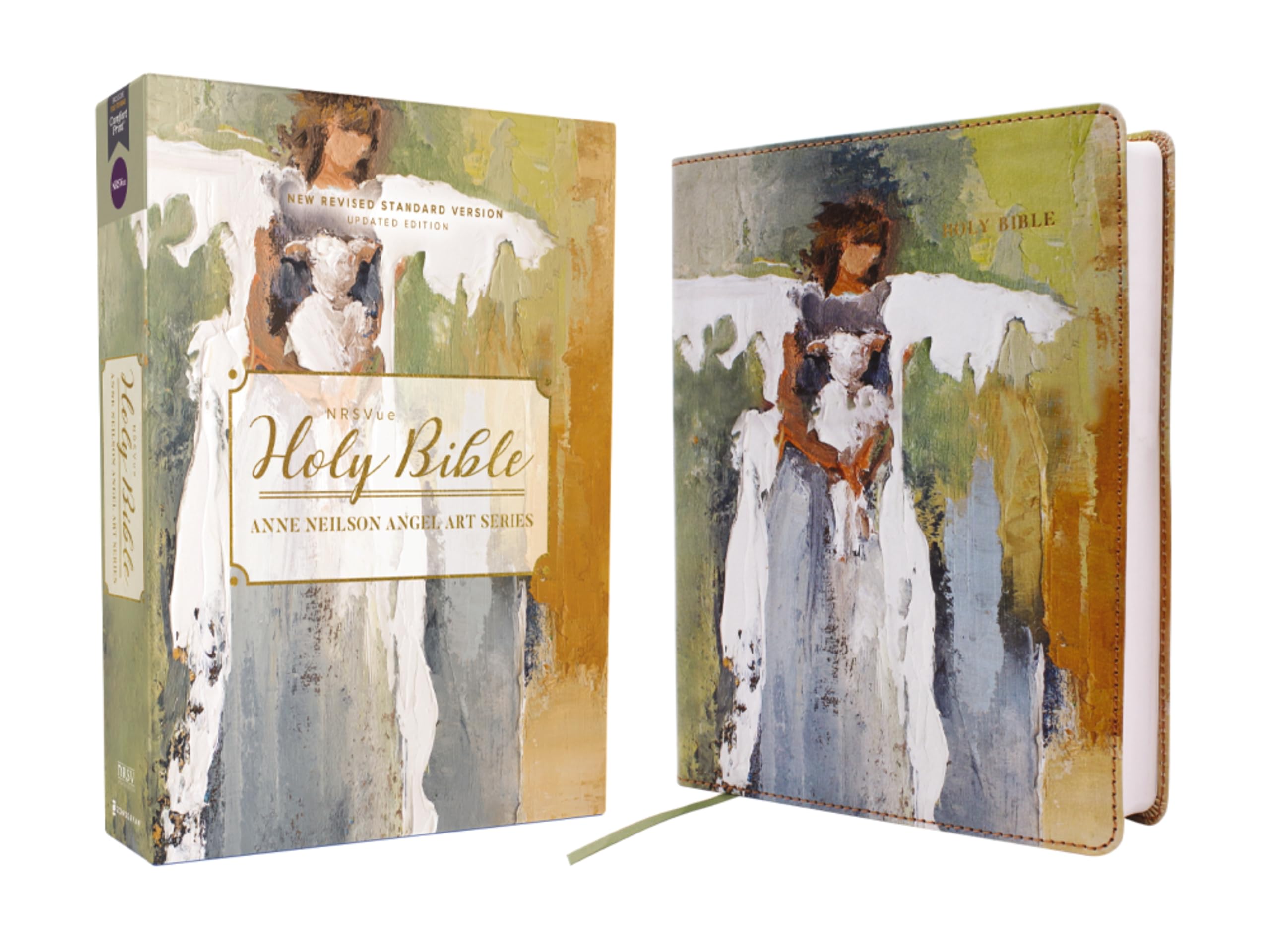 NRSVue Holy Bible, Anne Neilson Angel Art Series, Leathersoft, Multi-Color, Comfort Print 9780310461579