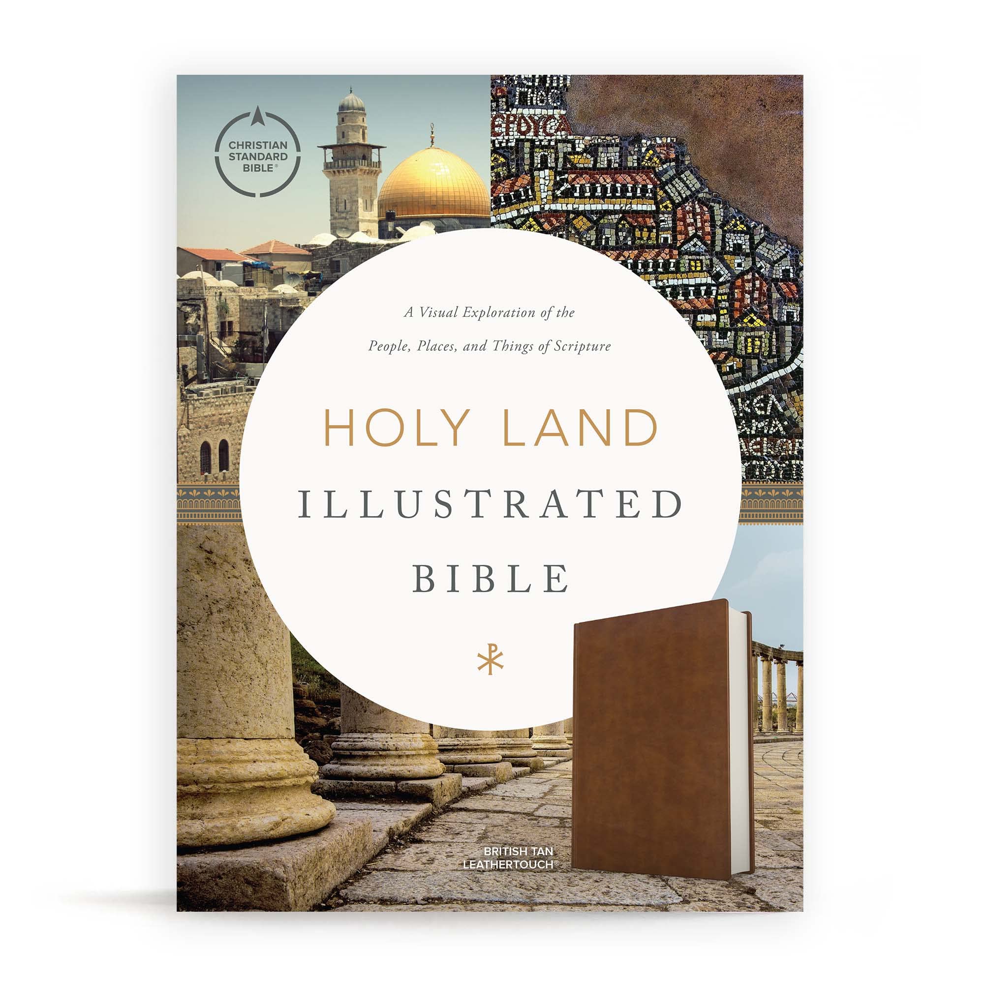 CSB Holy Land Illustrated Bible British Tan LeatherTouch 9781430070429