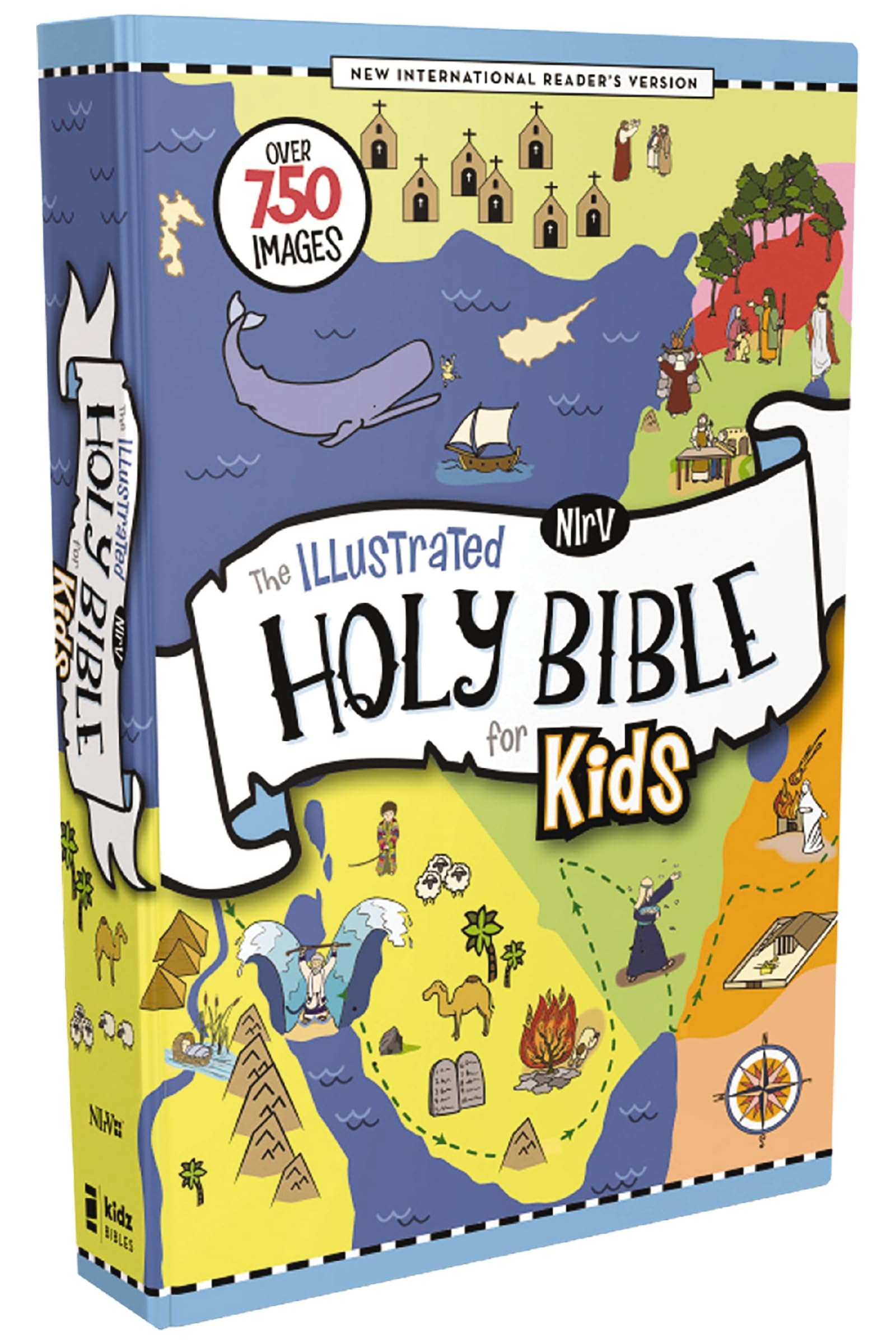 NIrV The Illustrated Holy Bible for Kids Hardcover Full Color Comfort Print 9780310765790