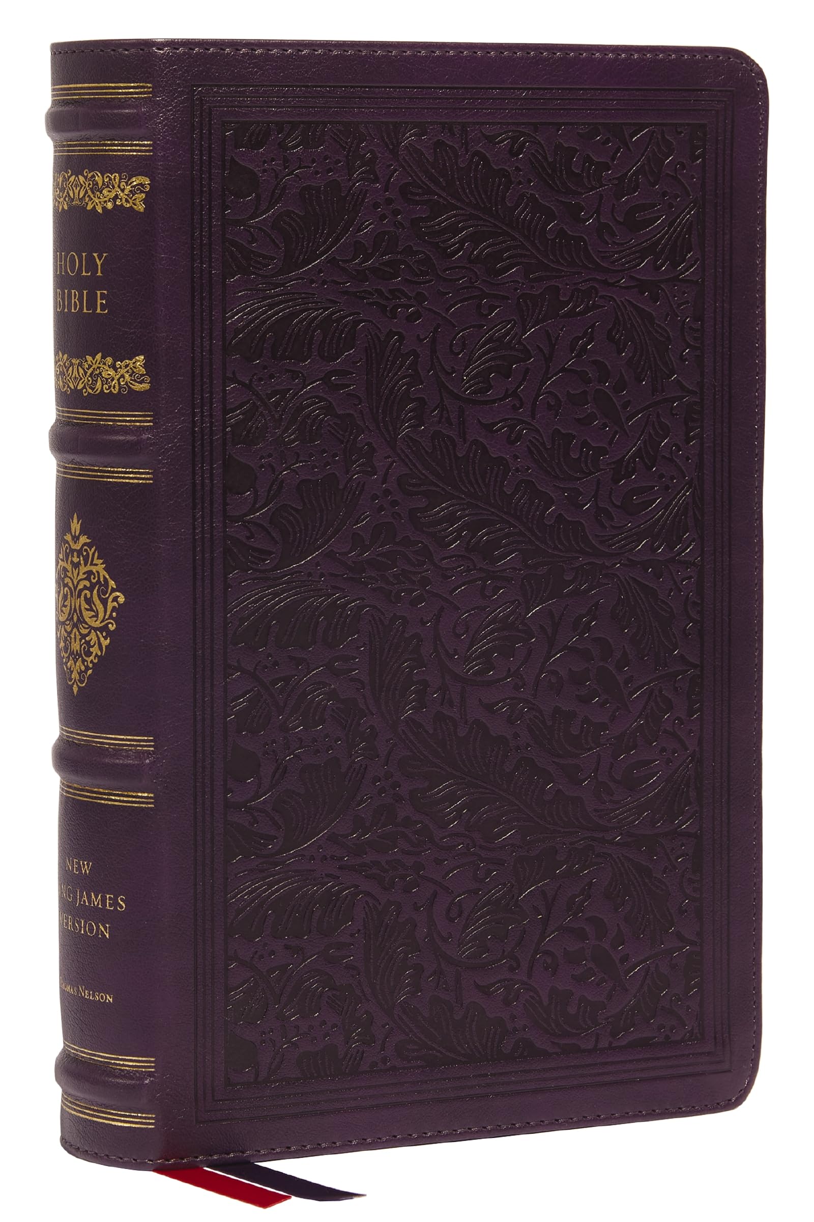 NKJV Personal Size Reference Bible, Sovereign Collection, Leathersoft, Purple, Red Letter, Thumb Indexed, Comfort Print 9780785265269