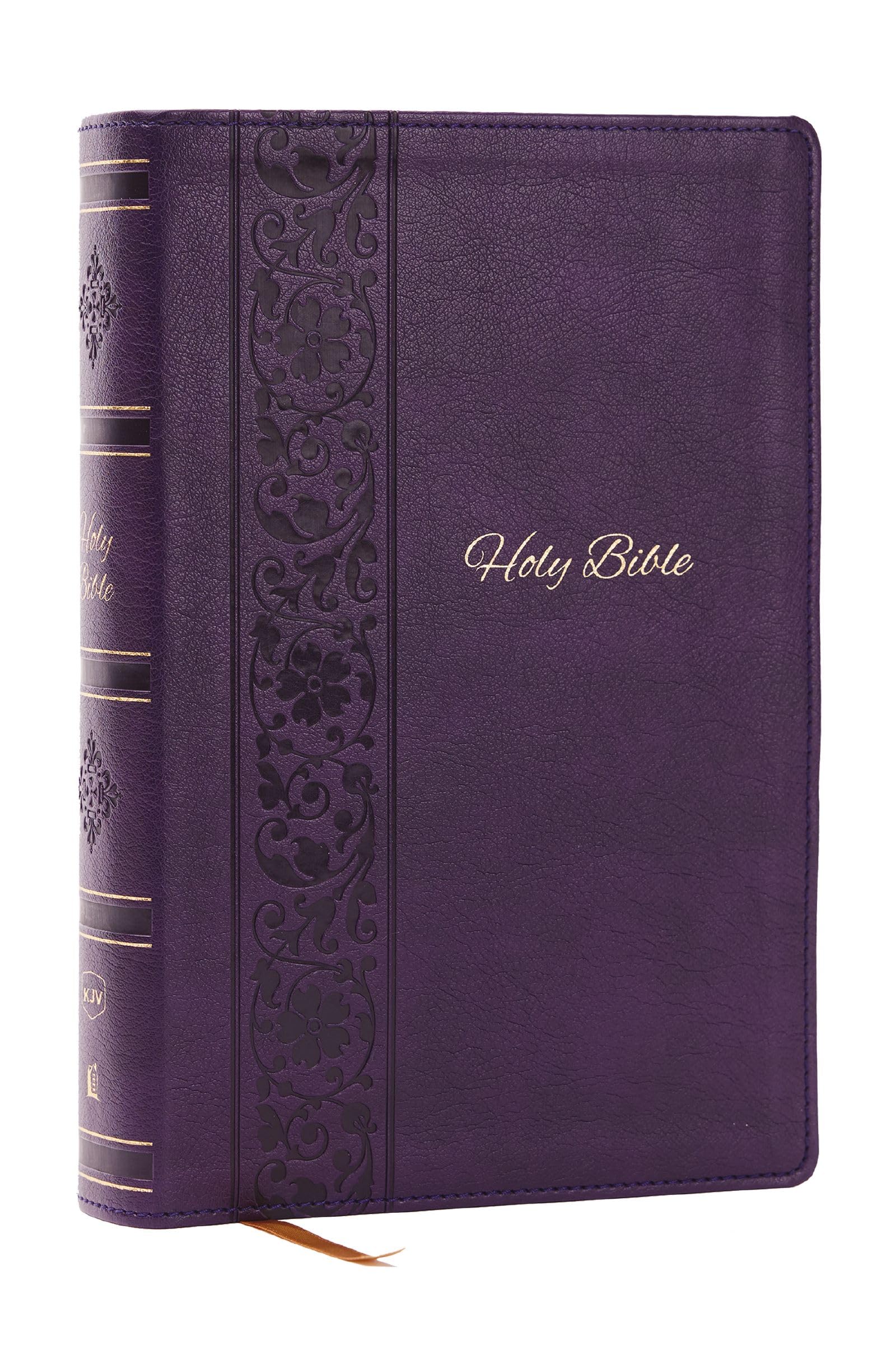 KJV Personal Size Giant Print Holy Bible, Purple Leathersoft, Red Letter 9781400345502