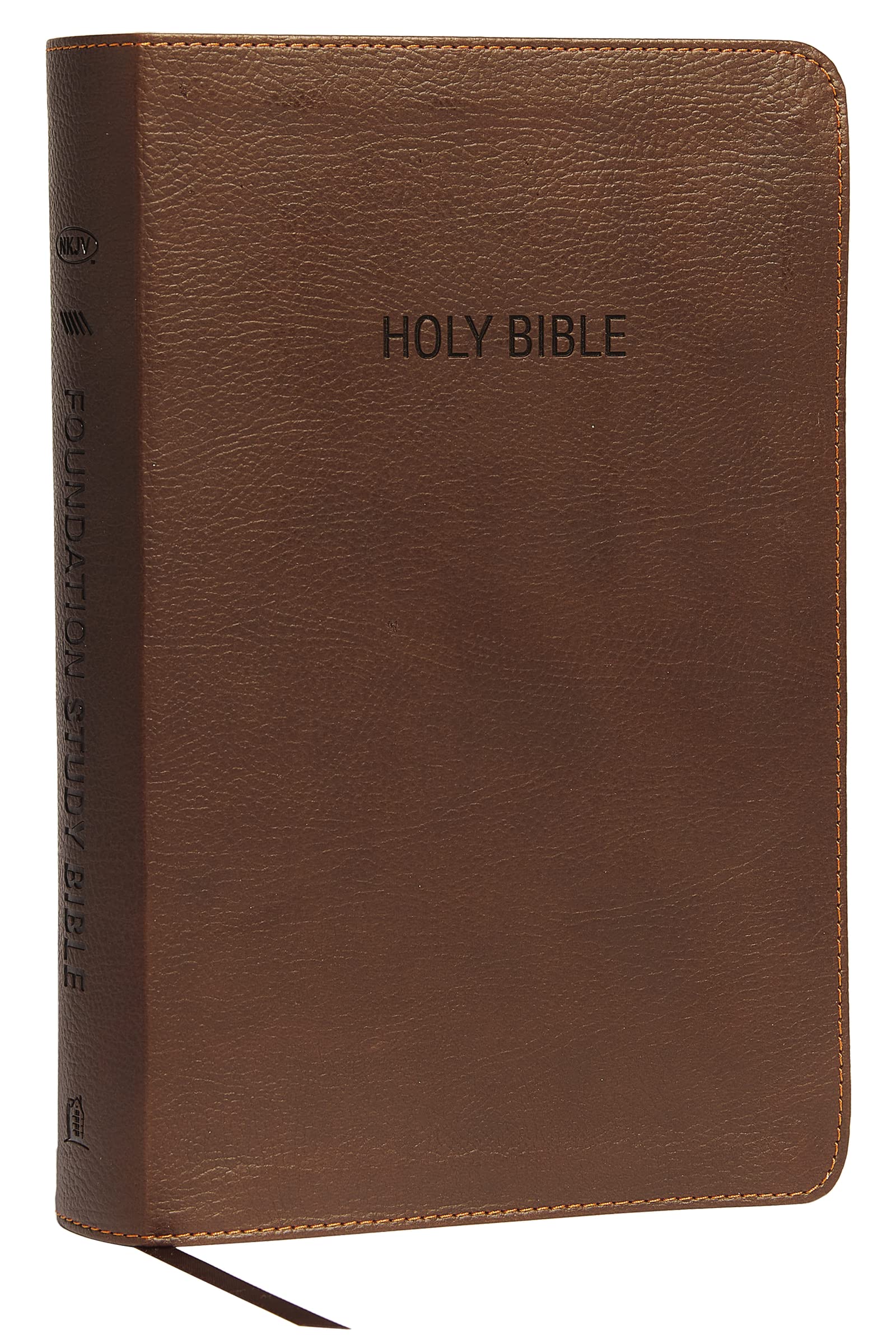 NKJV The Foundation Study Bible Imitation Leather Brown Indexed 9780718035730