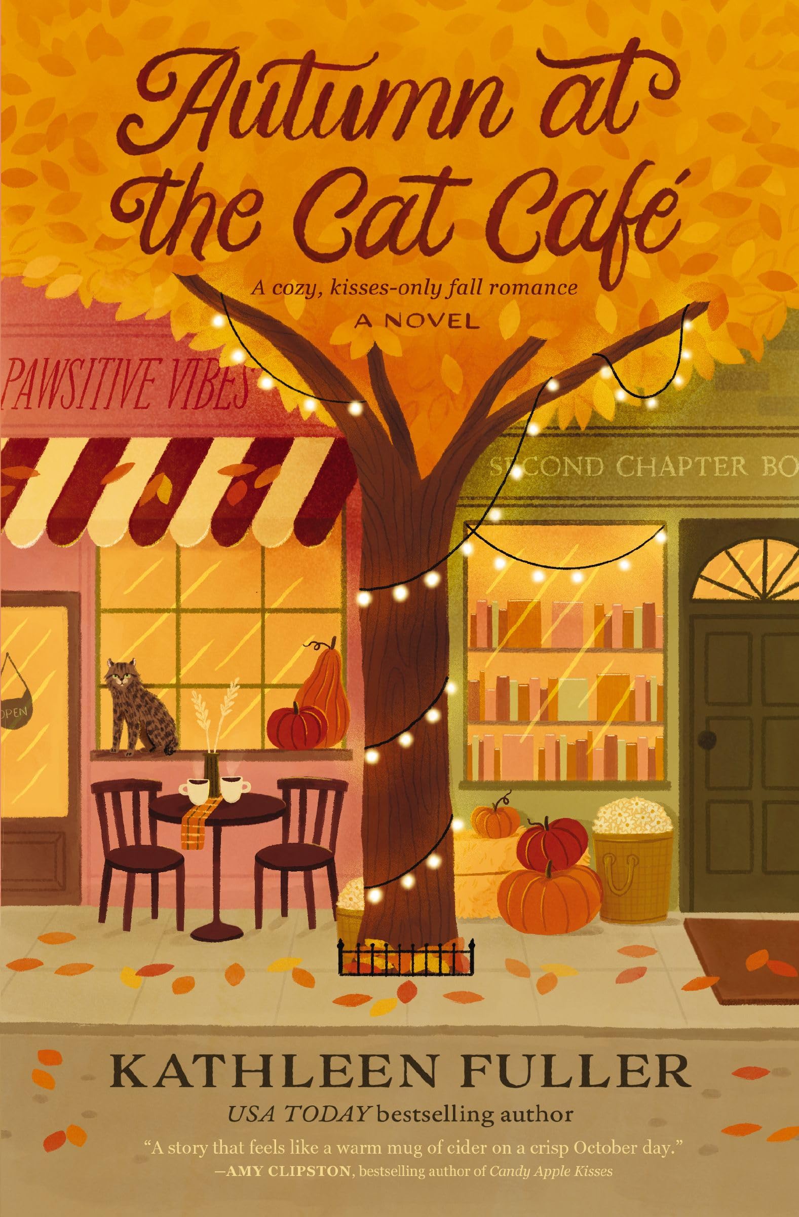 Autumn at the Cat Cafe: A cozy, small-town, kisses-only romance featuring a grumpy/sunshine love story 9781400355105