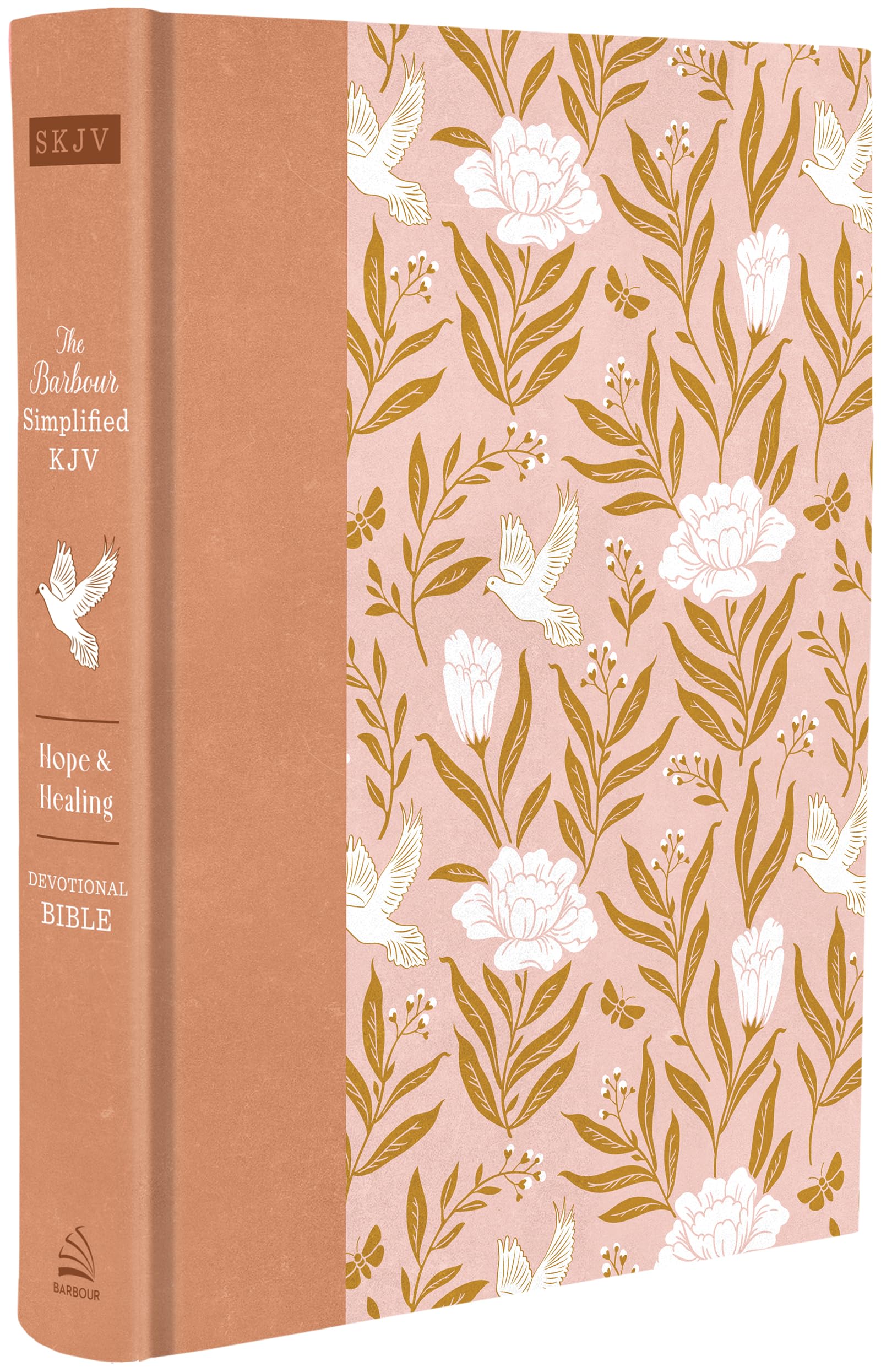 SKJV The Hope & Healing Devotional Bible [Doves & Floral Ginger]: Barbour Simplified KJV 9781636098906