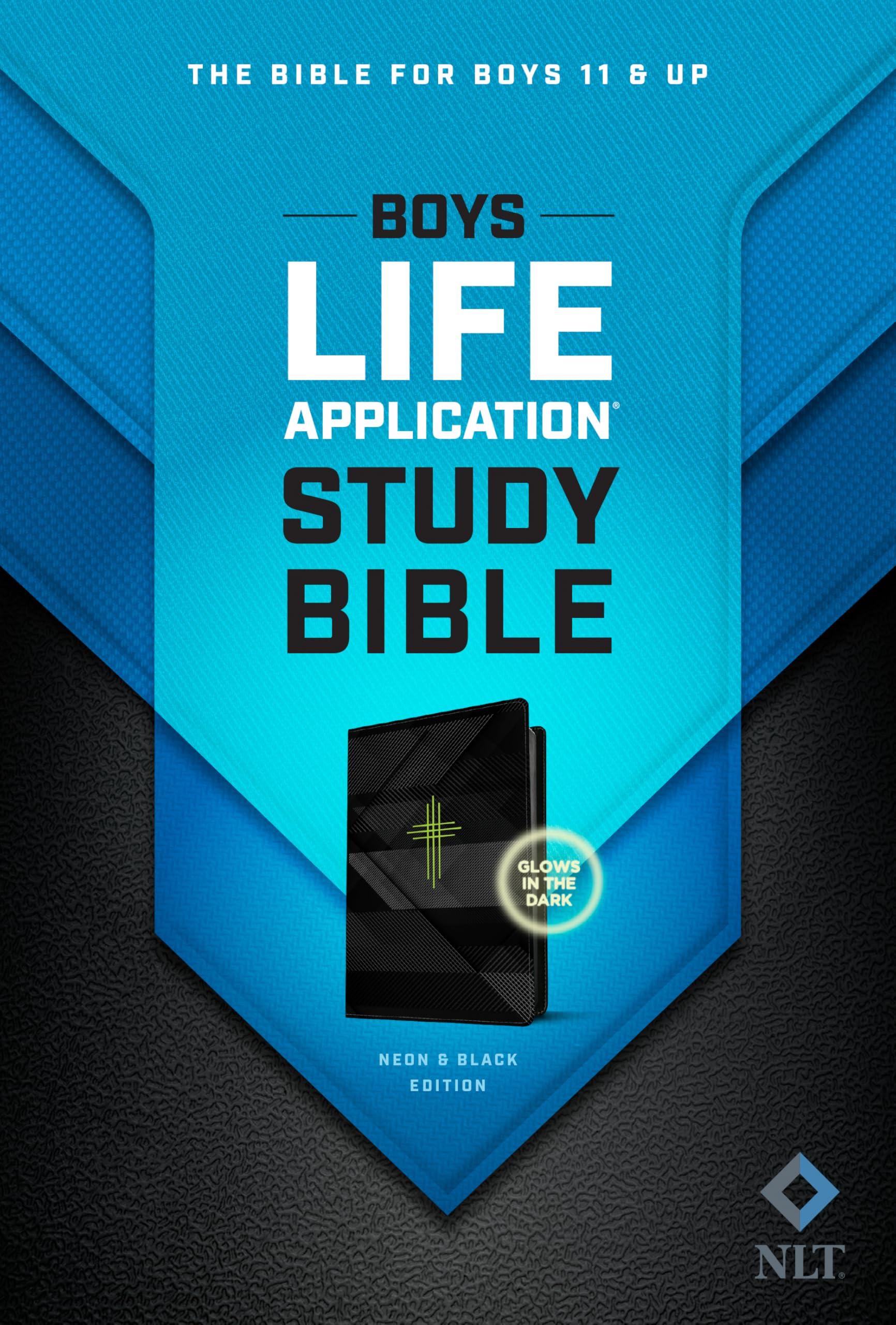 NLT Tyndale Boys Life Application Study Bible, TuTone (LeatherLike, Neon/Black NLT Study Bible for Boys, Foundations for Your Faith Sections 9781496434302