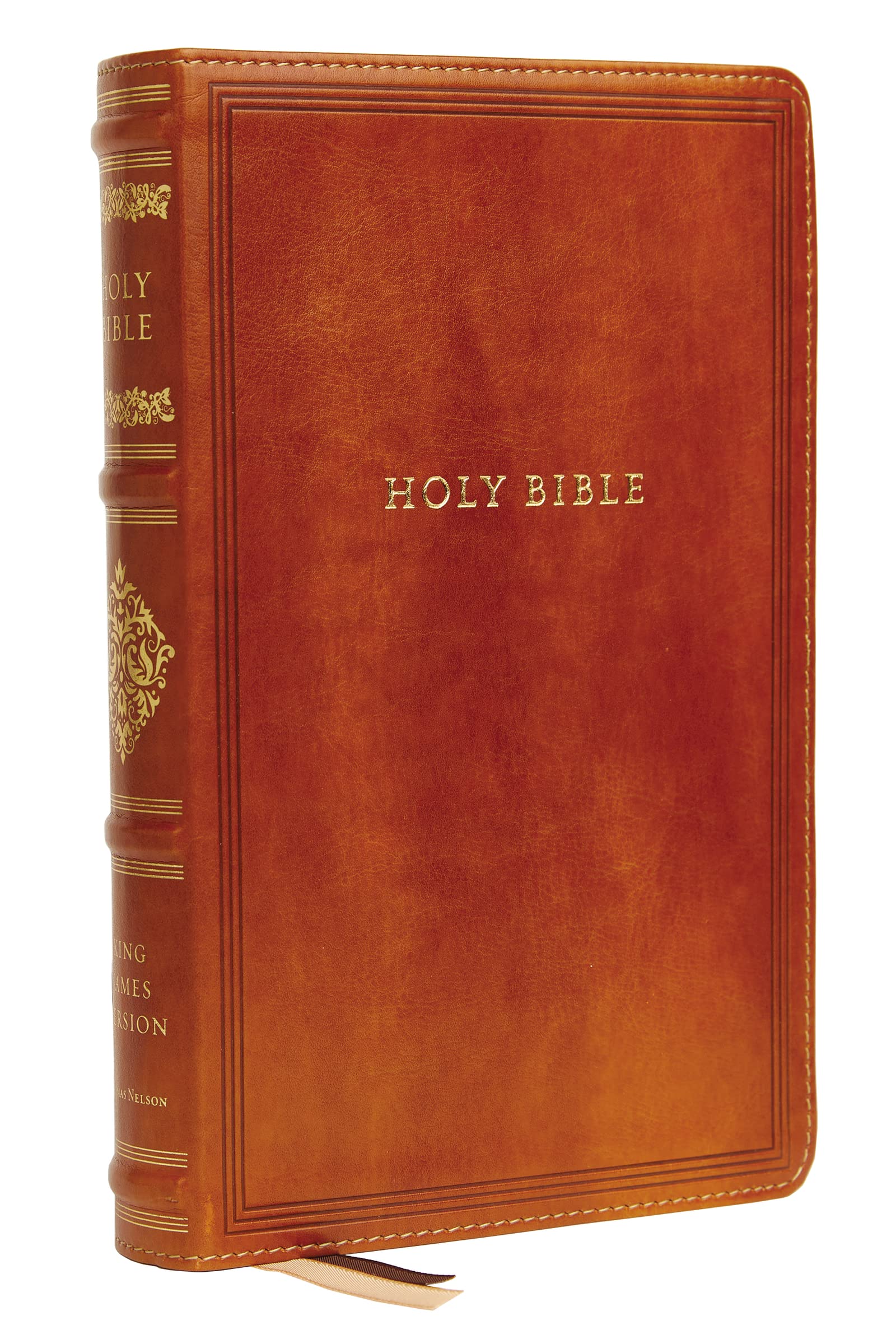 KJV Personal Size Reference Bible, Sovereign Collection, Leathersoft, Brown, Red Letter, Thumb Indexed, Comfort Print 9780785239246