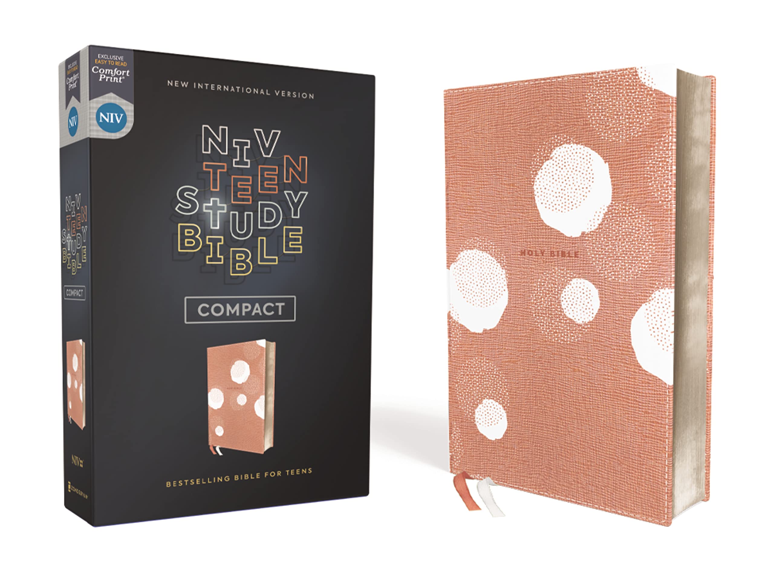 NIV Teen Study Bible, Compact, Leathersoft, Peach, Comfort Print 9780310455905