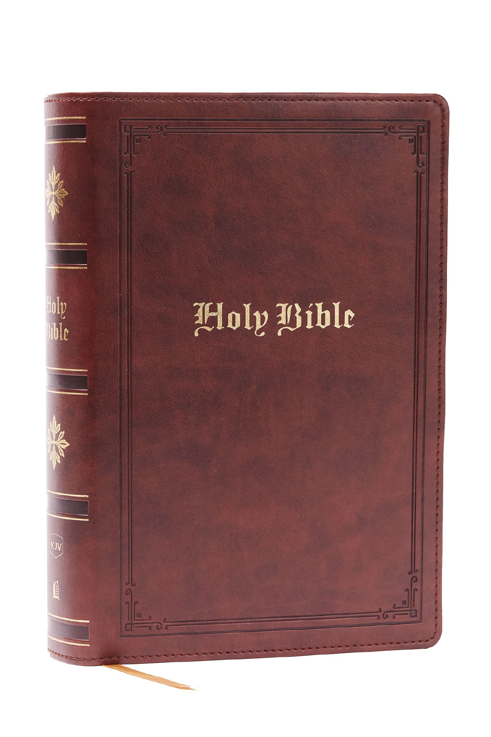 KJV Holy Bible: Personal Size Giant Print, Brown Leathersoft, Red Letter 9781400345496
