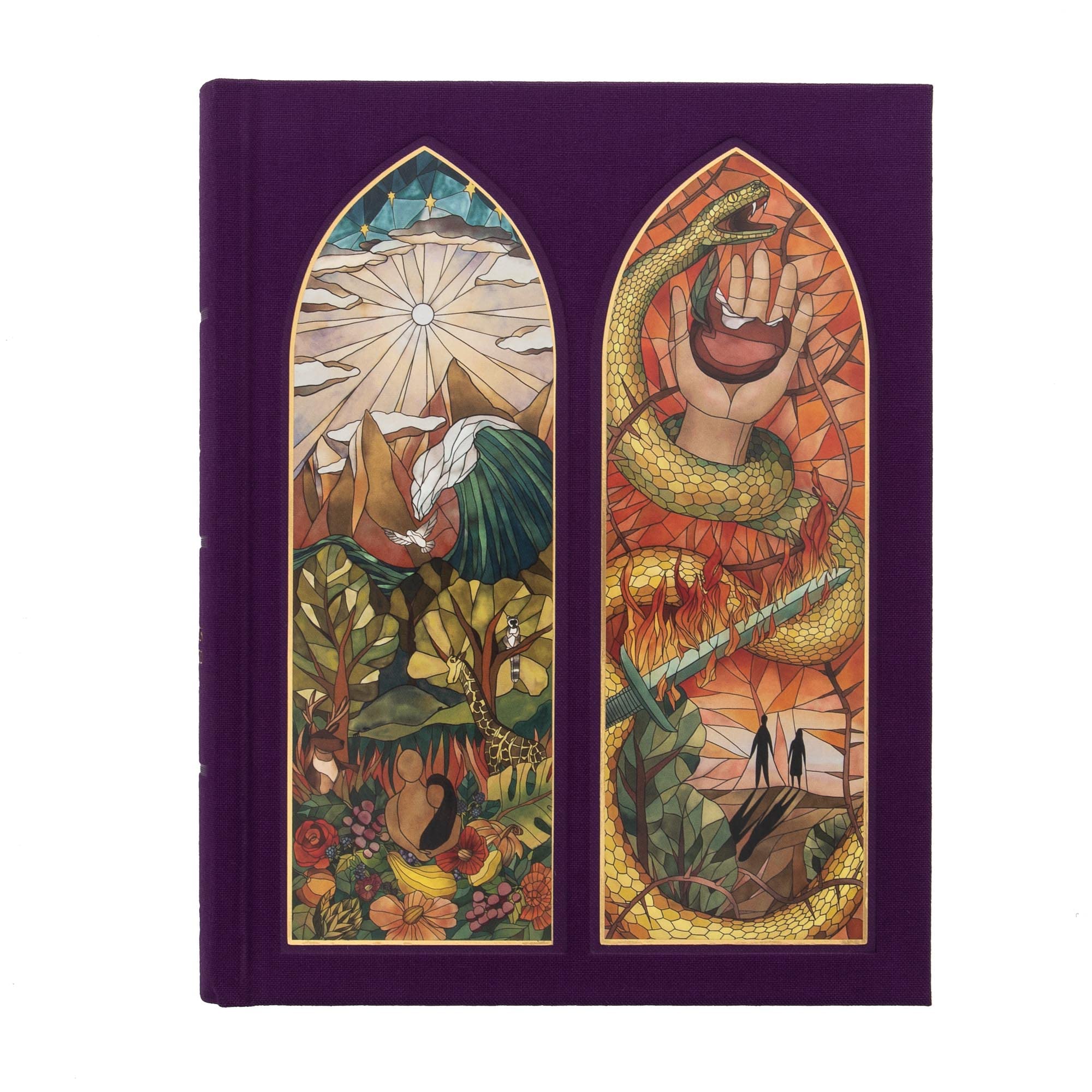 CSB Notetaking Bible, Stained Glass Edition, Amethyst Cloth-Over-Board 9781087762494