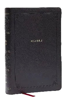 KJV Giant Print End-of-Verse Reference Bible, Black Leathersoft, Red Letter, Comfort Print (Thumb Indexed) 9781400349456
