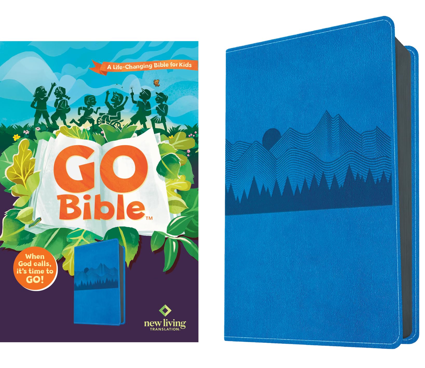 NLT Go Bible for Kids (LeatherLike, Blue Mountains): A Life-Changing Bible for Kids 9798400501609