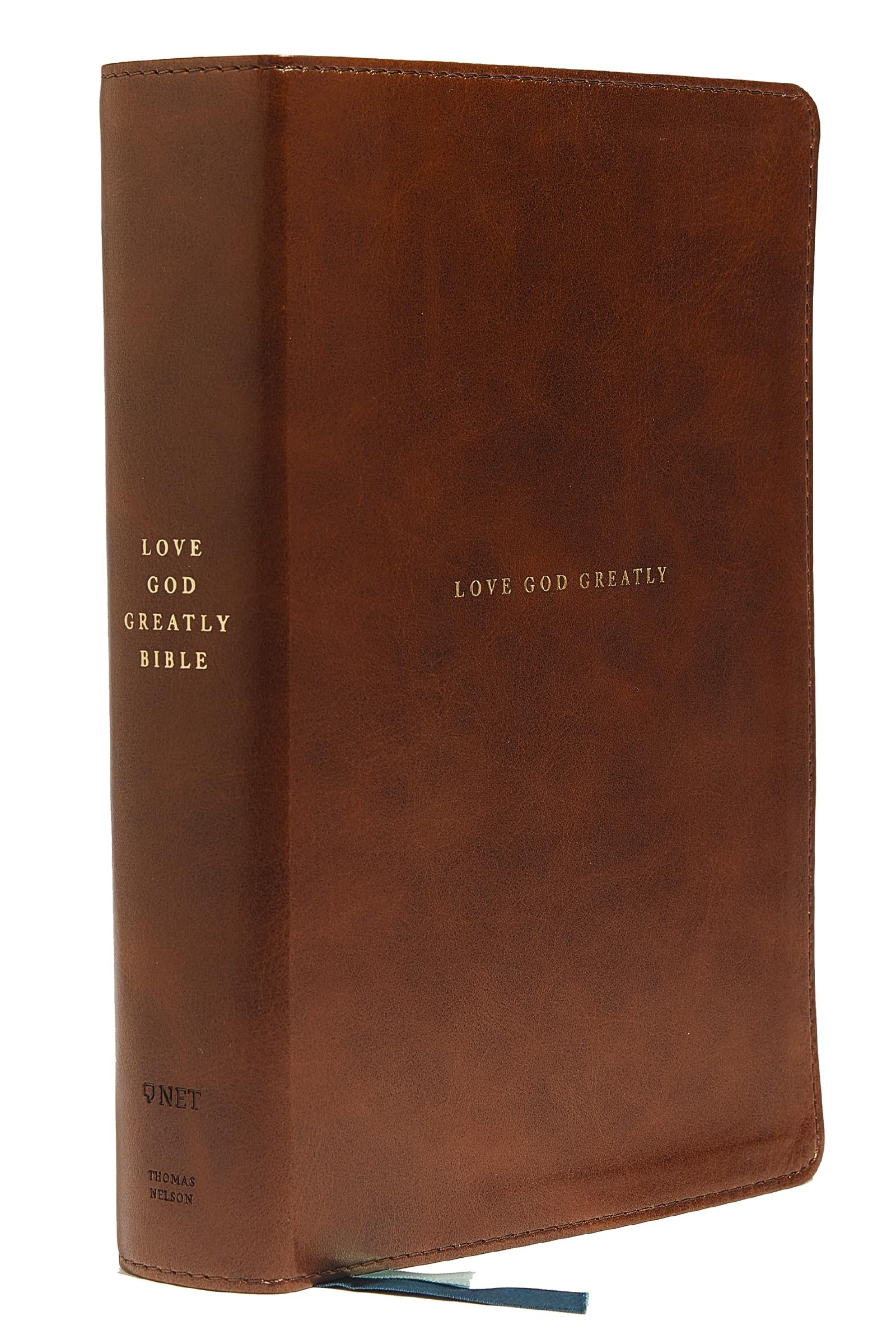 NET Love God Greatly Bible Leathersoft Brown Comfort Print