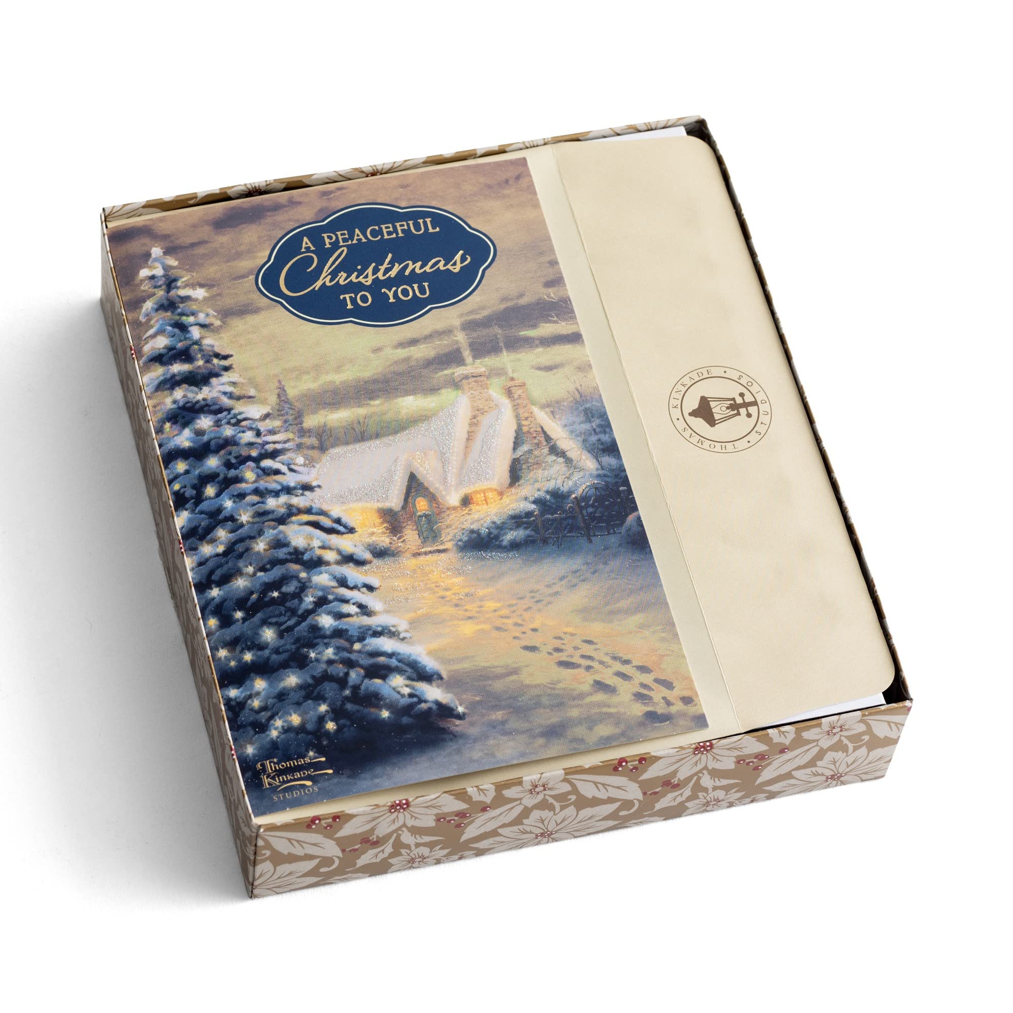 DaySpring Thomas Kinkade - A Peaceful Christmas to You - 18 Christmas Boxed Cards and Envelopes, KJV 81983763427
