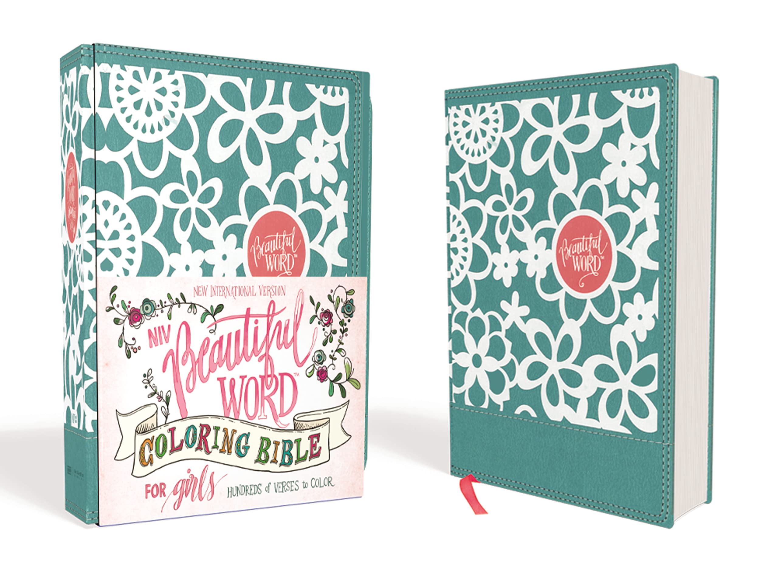 NIV Beautiful Word Coloring Bible for Girls Leathersoft over Board Teal: Hundreds of Verses to Color 9780310763543