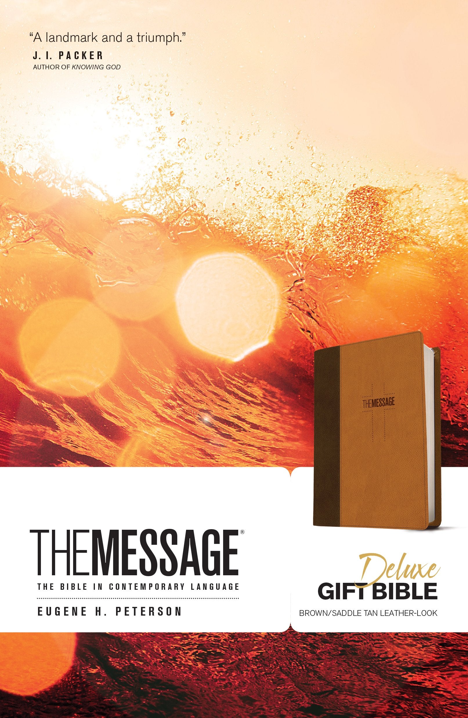 Message Deluxe Gift Bible (Leather-Look Brown/Saddle Tan): The Bible in Contemporary Language 9781631465789