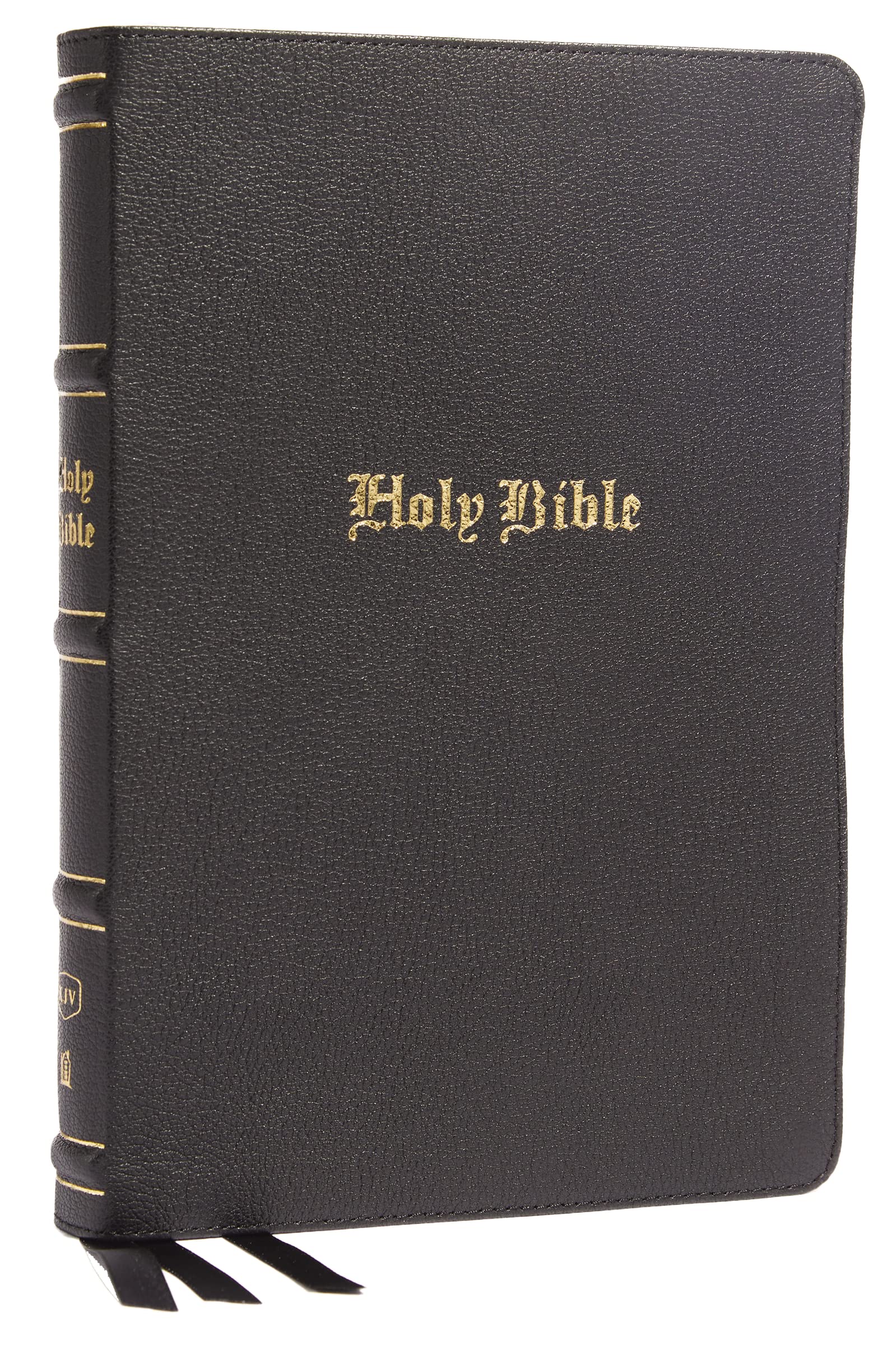 KJV Thinline Bible, Large Print, Genuine Leather, Black, Red Letter, Thumb Indexed, Comfort Print 9780785253495
