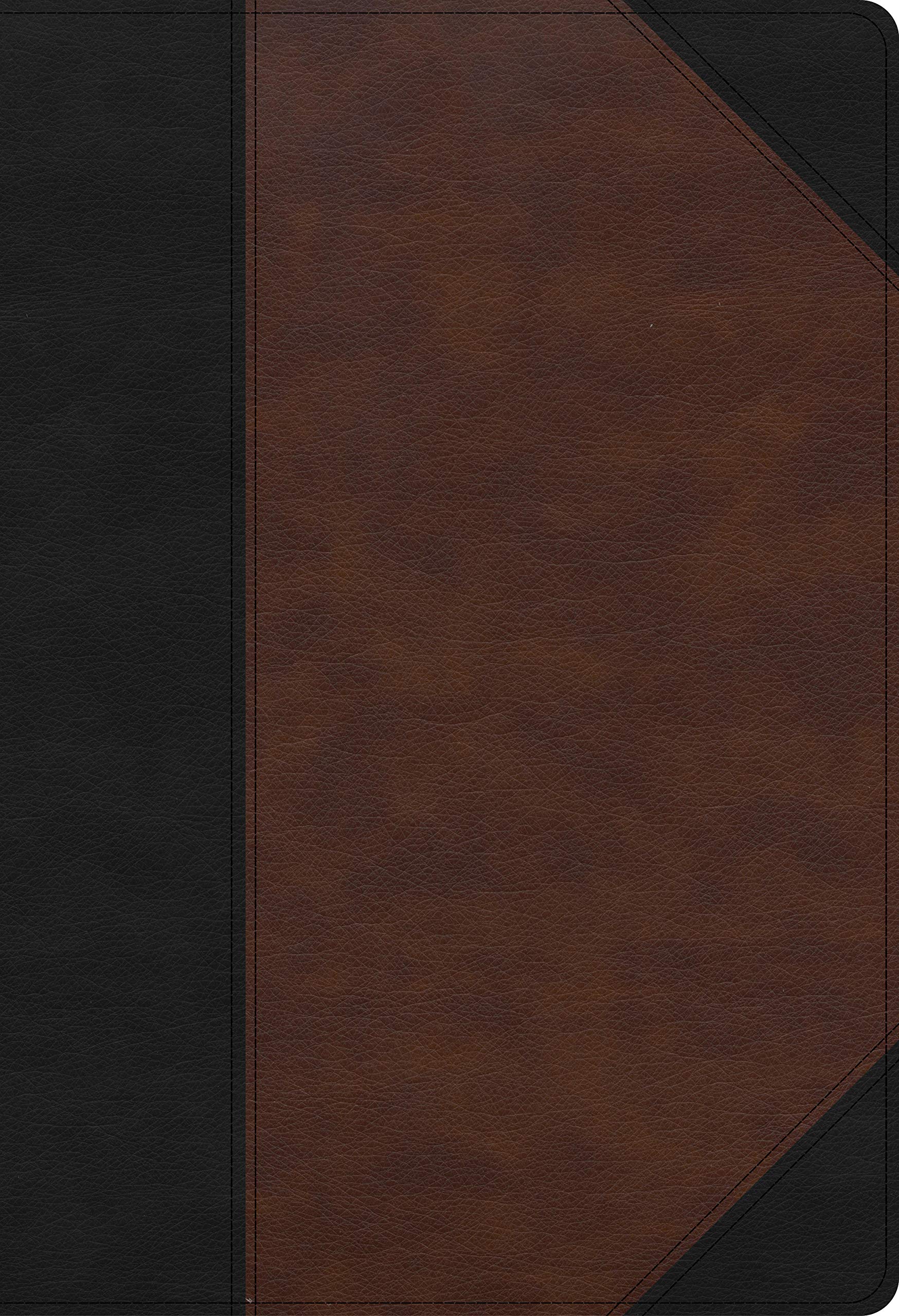 CSB Super Giant Print Reference Bible, Black/Brown LeatherTouch