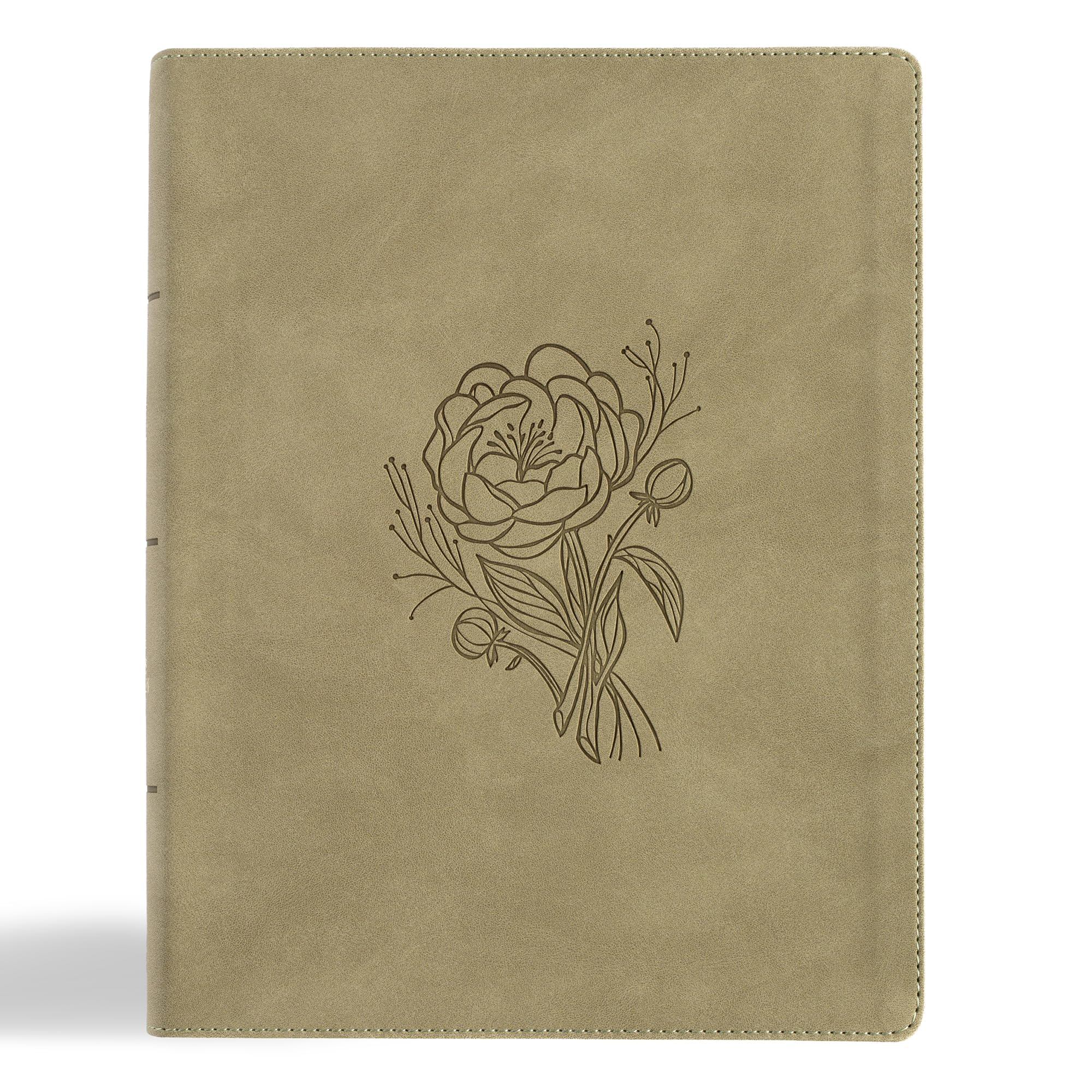 KJV Notetaking Bible, Large Print Edition, Sage SuedeSoft LeatherTouch, Red Letter, Wide Margins, Journaling Space, Single-Column, Reading Plan, Easy-to-Read Bible MCM Type 9798384523673