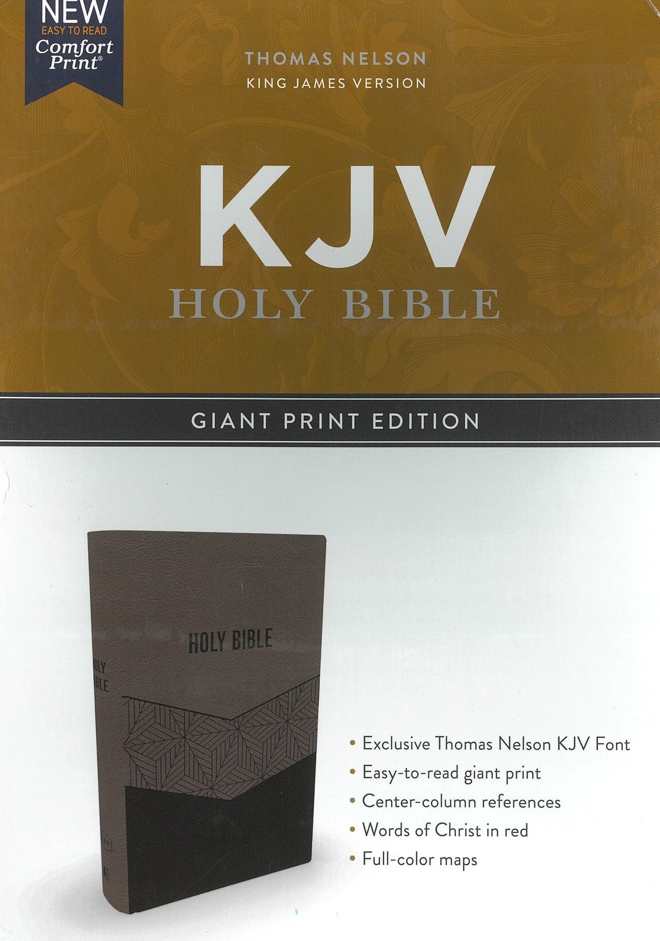 KJV Holy Bible Brown Leathersoft Giant Print Comfort Print