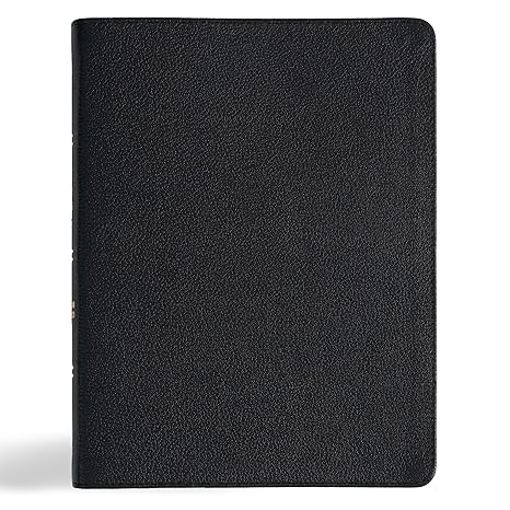 CSB Men of Character Bible, Revised and Updated, Black Genuine Leather, Black Letter, Articles, Character Profiles, Videos, Cross-References, Easy-to-Read Bible Serif Type 9798384501787