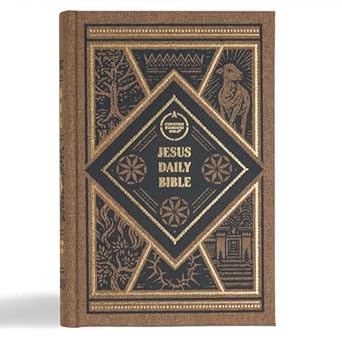 CSB Jesus Daily Bible, Brown Cloth Over Board, Guided 52-Week Reading Plan, Easy-to-Read Bible Serif Type